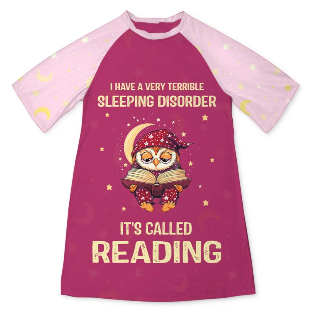 A Terrible Sleeping Disorder Called Reding - Personalized Sleep Tee - Image 4