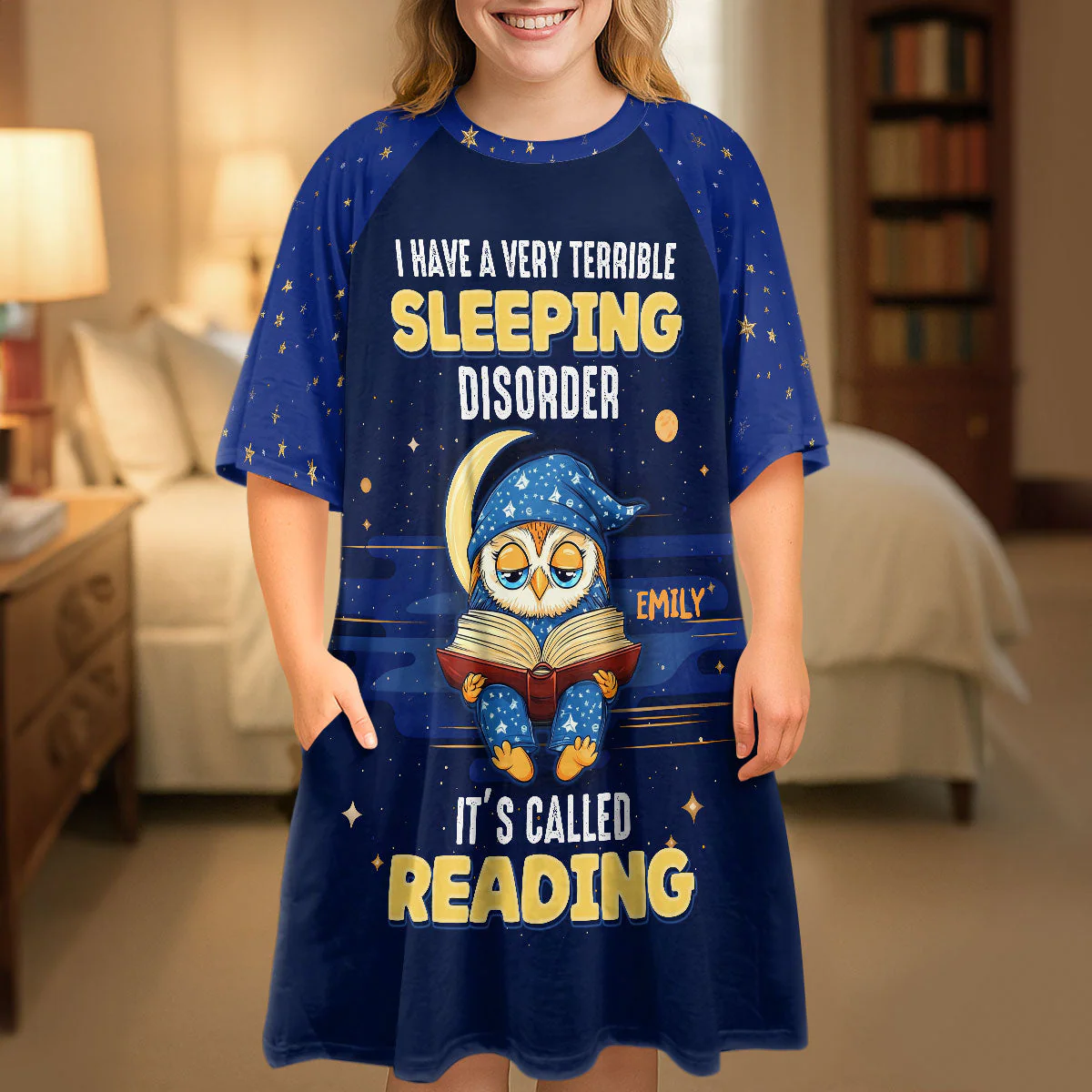 A Very Terrible Sleeping Disorder Called Reading - Personalized Sleep Tee