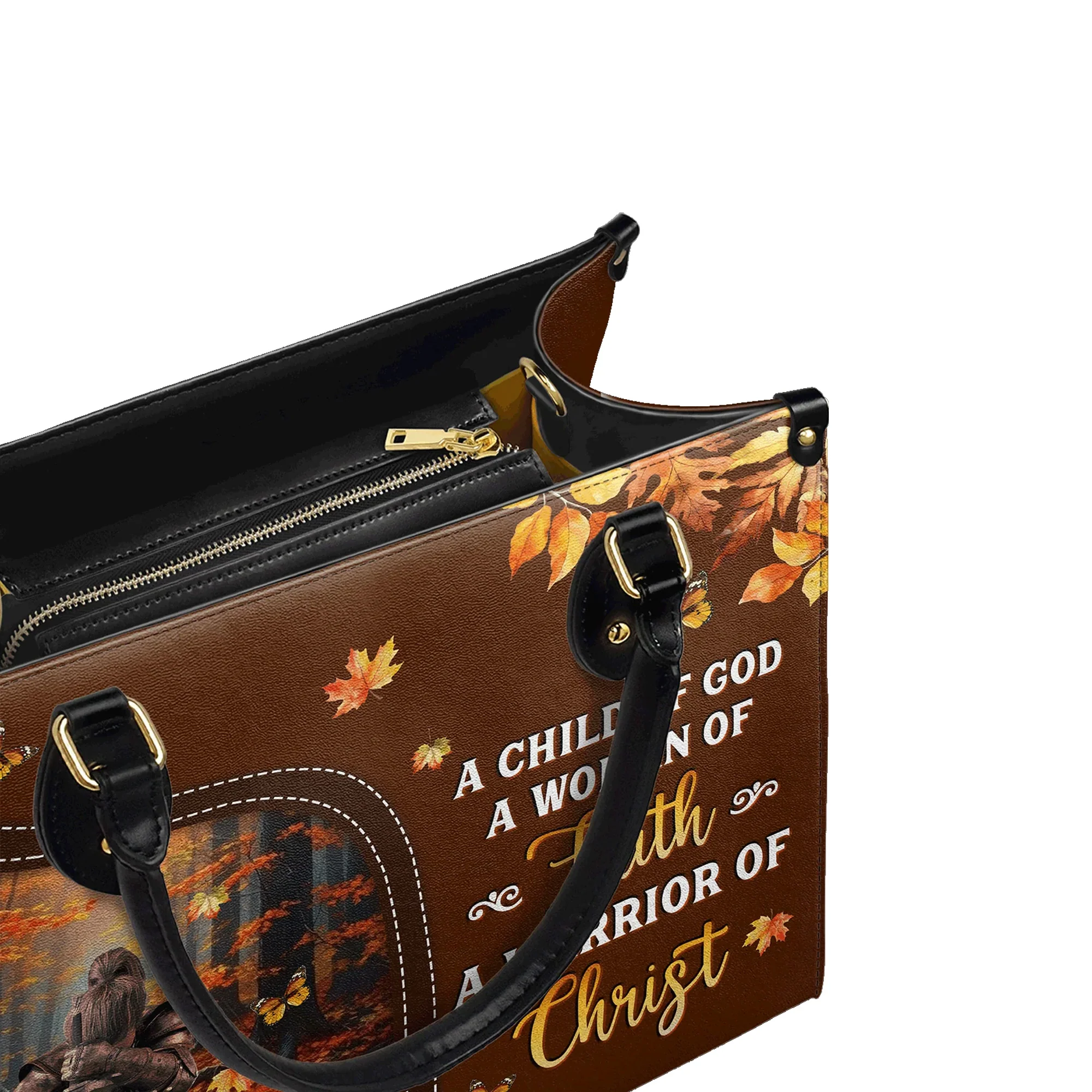 A Warrior Of Christ Faith & Strength - Christian Leather Handbag - Image 4