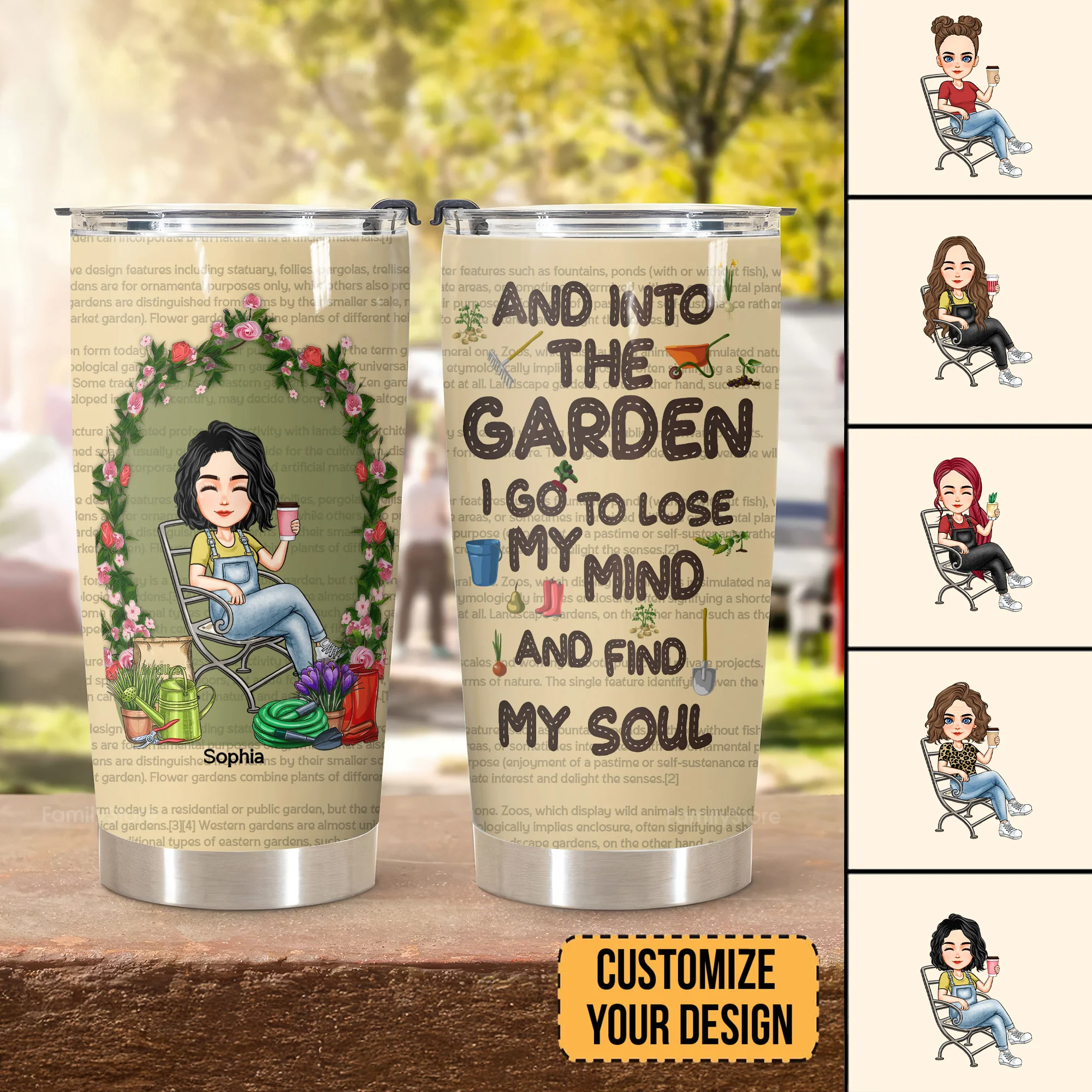 A Woman Who Loves Gardening - Personalized Stainless Steel Tumbler - Gift For Mom, Mother's Day, Gardening Lovers | GR21 NA94 - Image 2