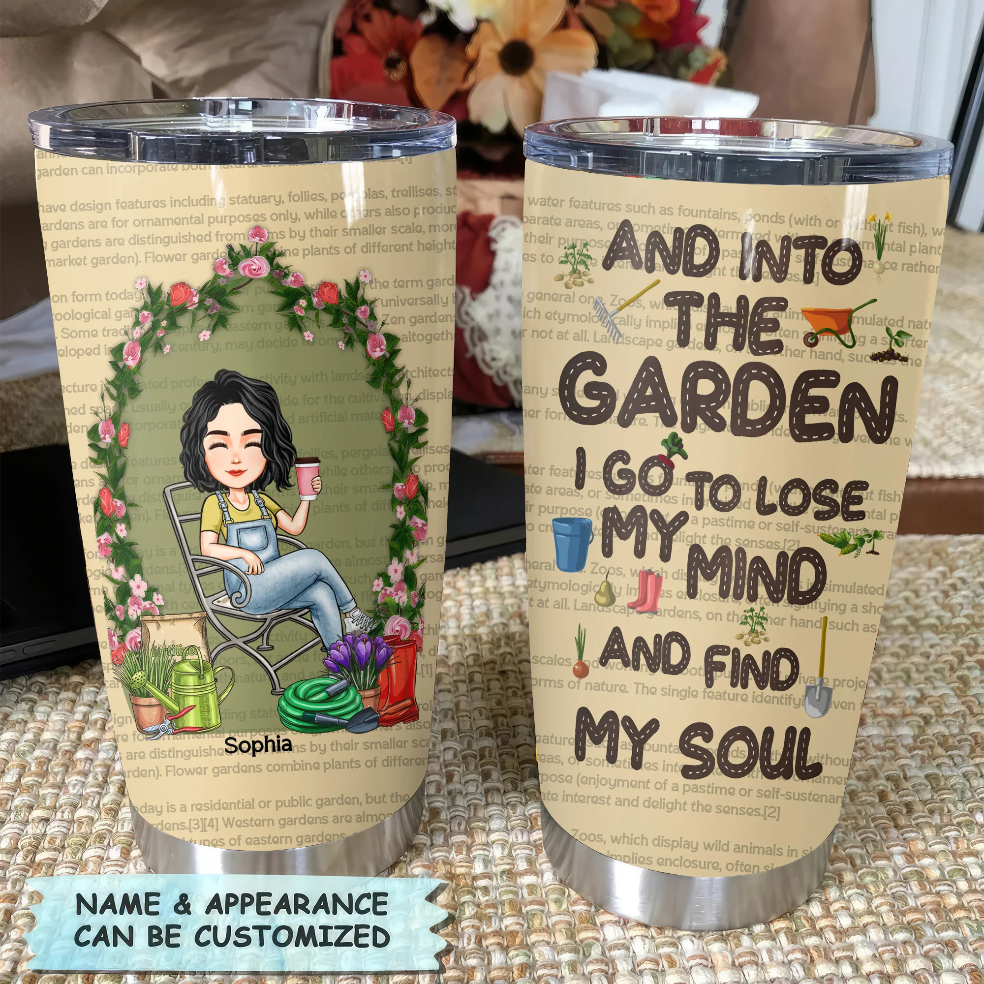A Woman Who Loves Gardening - Personalized Stainless Steel Tumbler - Gift For Mom, Mother's Day, Gardening Lovers | GR21 NA94 - Image 3