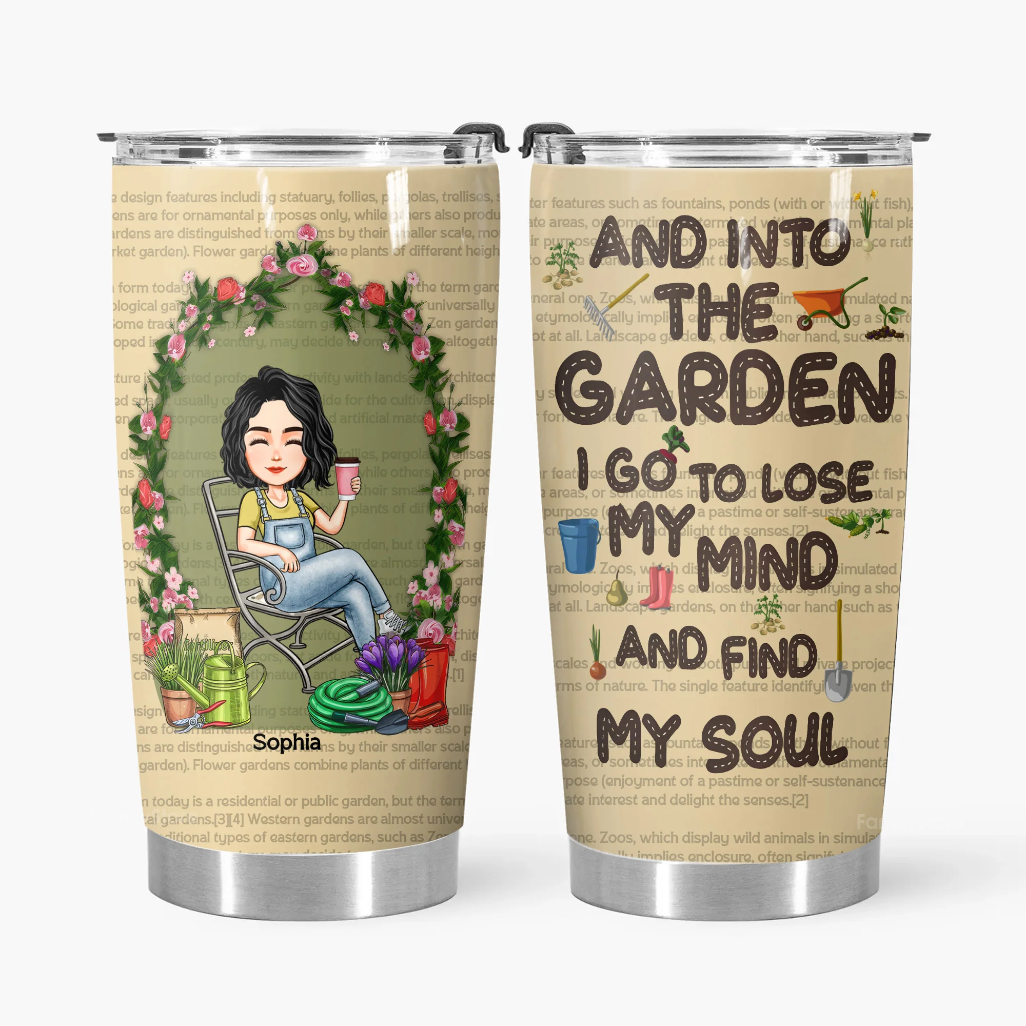 A Woman Who Loves Gardening - Personalized Stainless Steel Tumbler - Gift For Mom, Mother's Day, Gardening Lovers | GR21 NA94 - Image 4