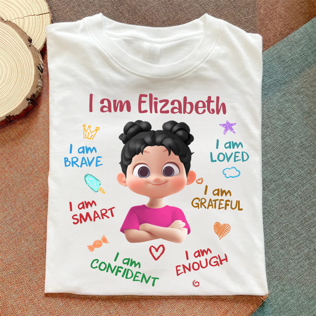 Affirmations I Am Kind I Am Loved Back To School Shirt - Personalized Shirt | GR29 TD118 - Image 4