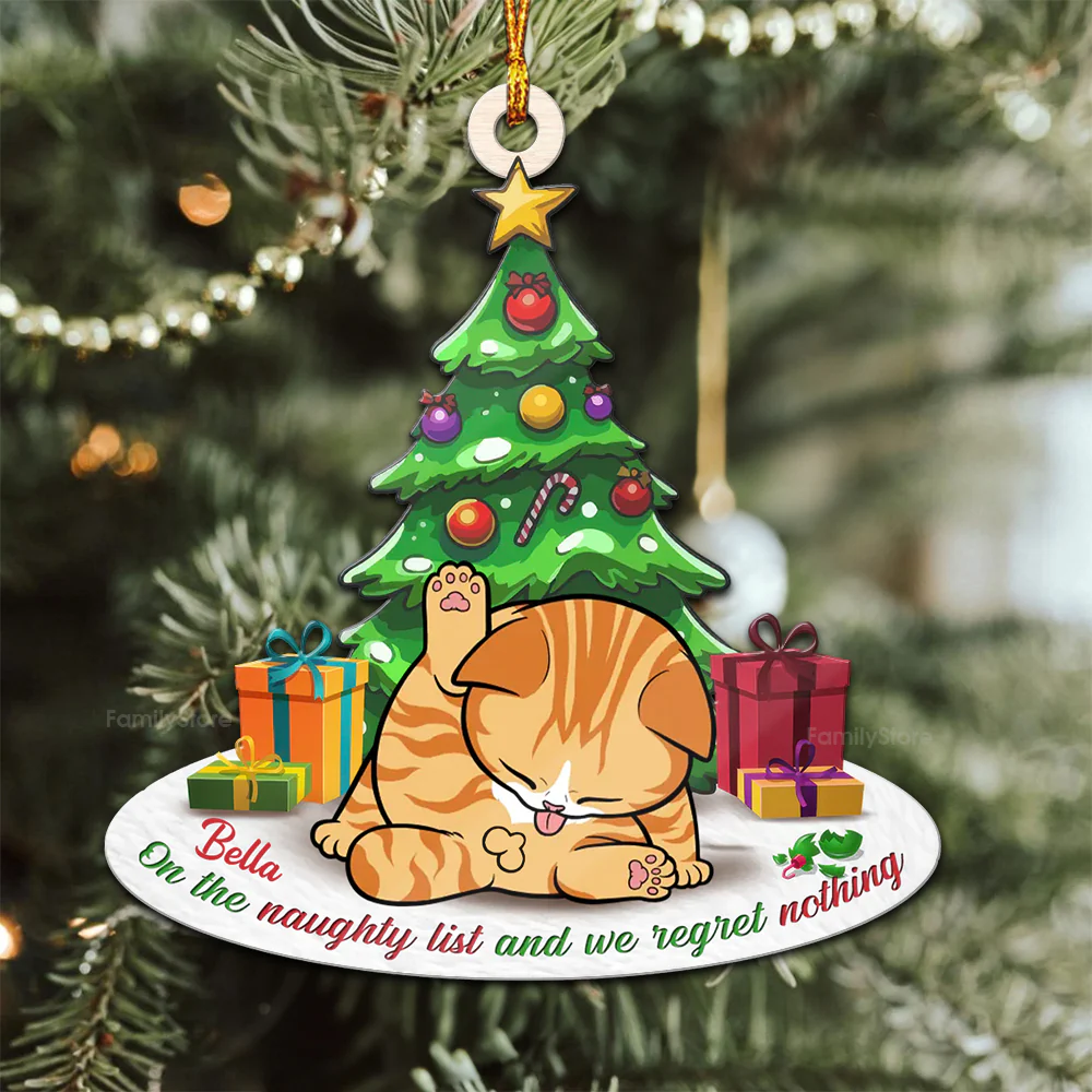 All I Want For Catmas Is You - Gift For Cat Lover, Pet Lovers - Personalized Wood Ornament - CLP10 NH96 - Image 2
