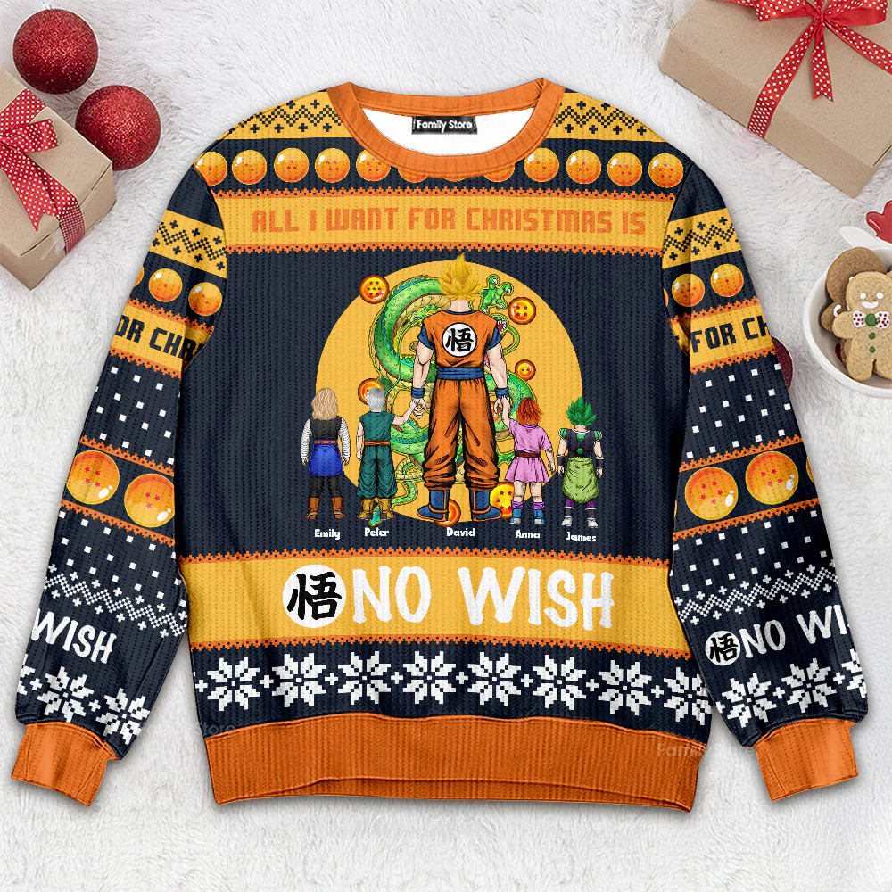 All I Want For Christmas Is One Wish - Personalized Ugly Christmas Sweater - Christmas Gift For DrBa Fan, Dad, Him | CL03.V2 HH01 - Image 2