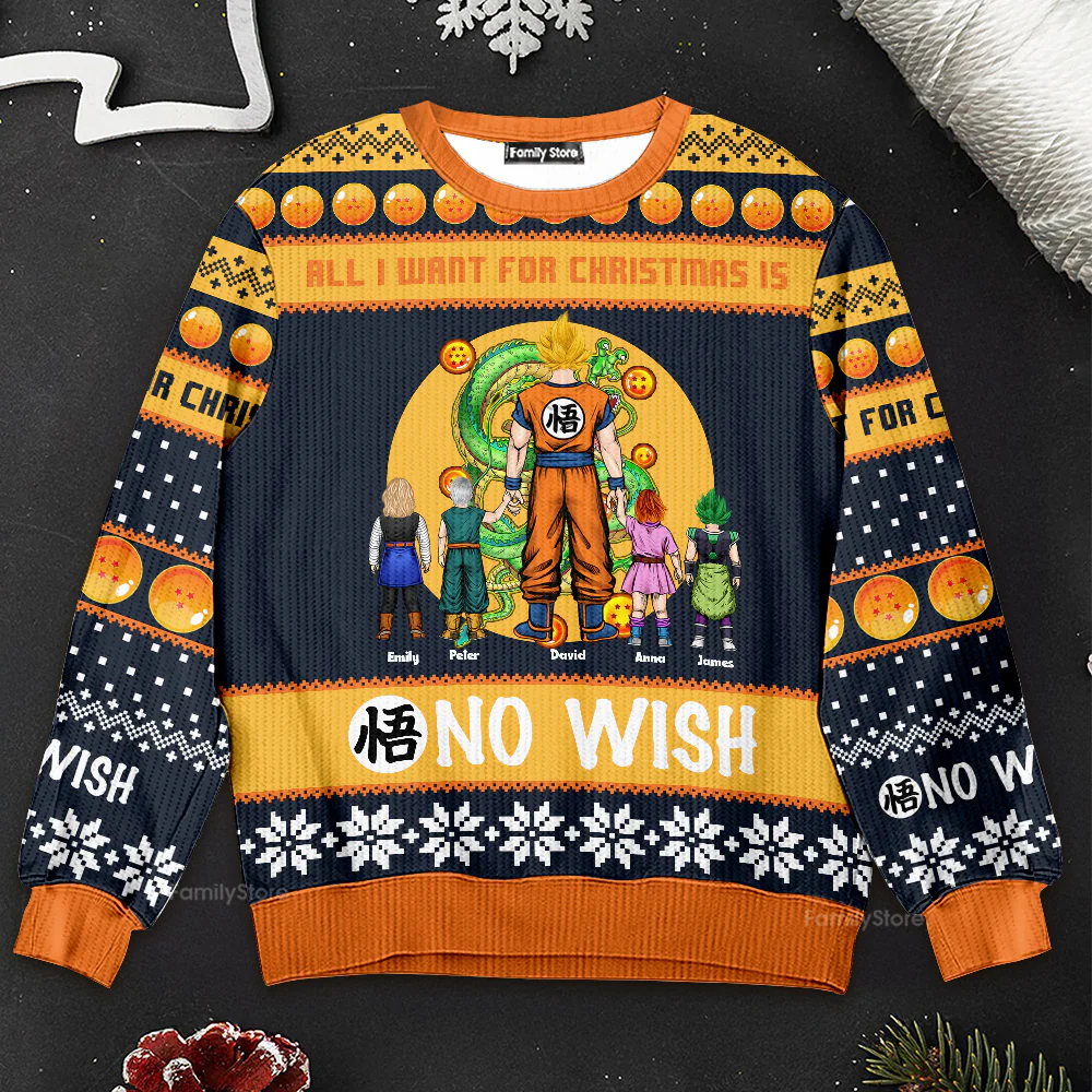 All I Want For Christmas Is One Wish - Personalized Ugly Christmas Sweater - Christmas Gift For DrBa Fan, Dad, Him | CL03.V2 HH01 - Image 4