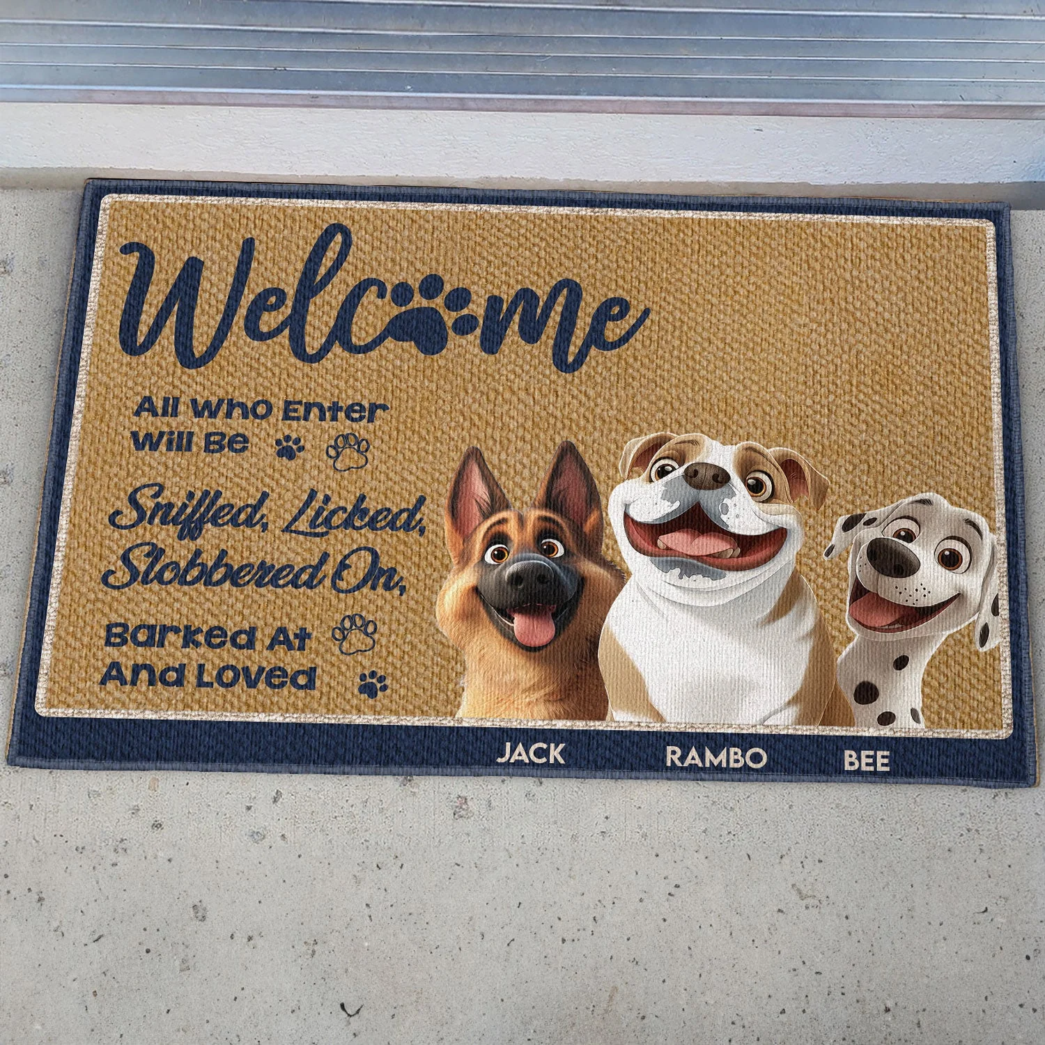 All Who Enter Will Be Sniffed, Licked - Personalized Doormat - Gift for Pet Owners, Pet Lovers, Dog Mom | CLP15 NH96 - Image 2