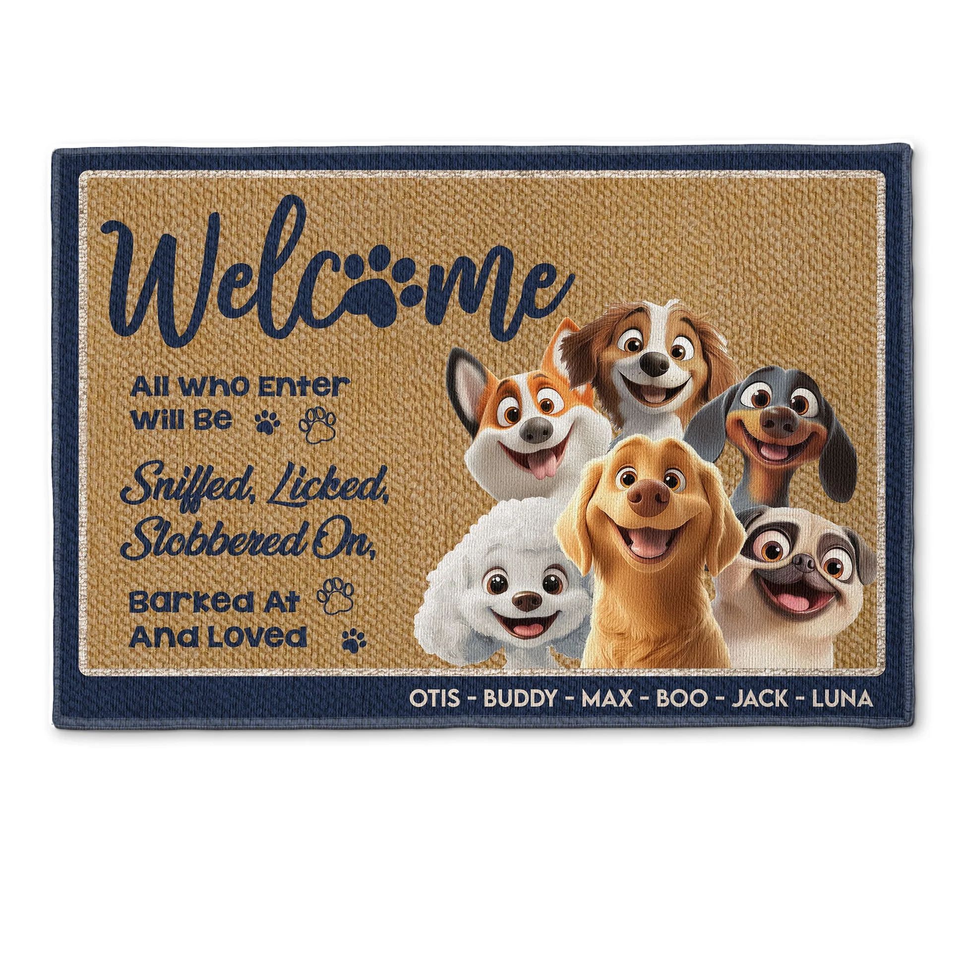 All Who Enter Will Be Sniffed, Licked - Personalized Doormat - Gift for Pet Owners, Pet Lovers, Dog Mom | CLP15 NH96 - Image 4