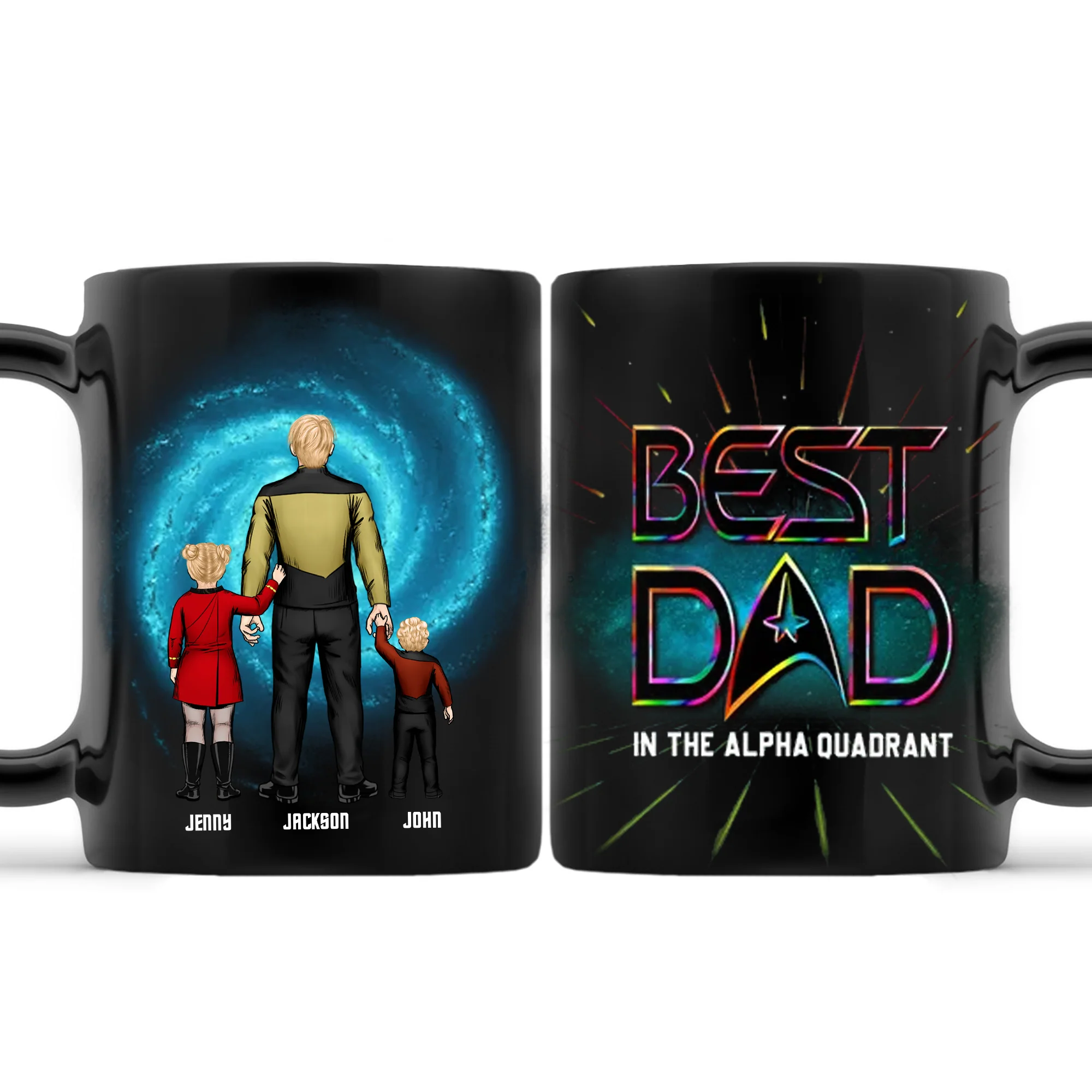 Alpha Quadrant I'm Proud Of My Dad - Gift For Dad - Personalized Black Mug - CL22 NA94 - Image 2