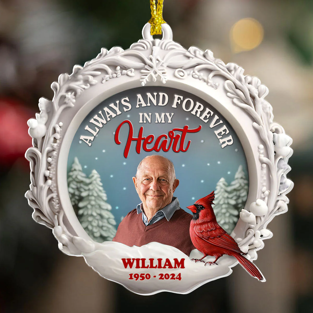Always And Forever In My Heart - Personalized Acrylic Ornament