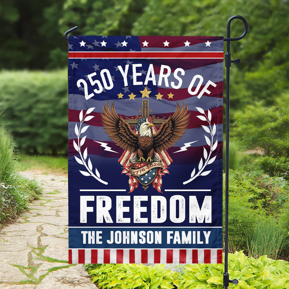 America 250 of Freedom With Eagle - Personalized Flag - Patriotic Gift For Family HN02 - Image 4