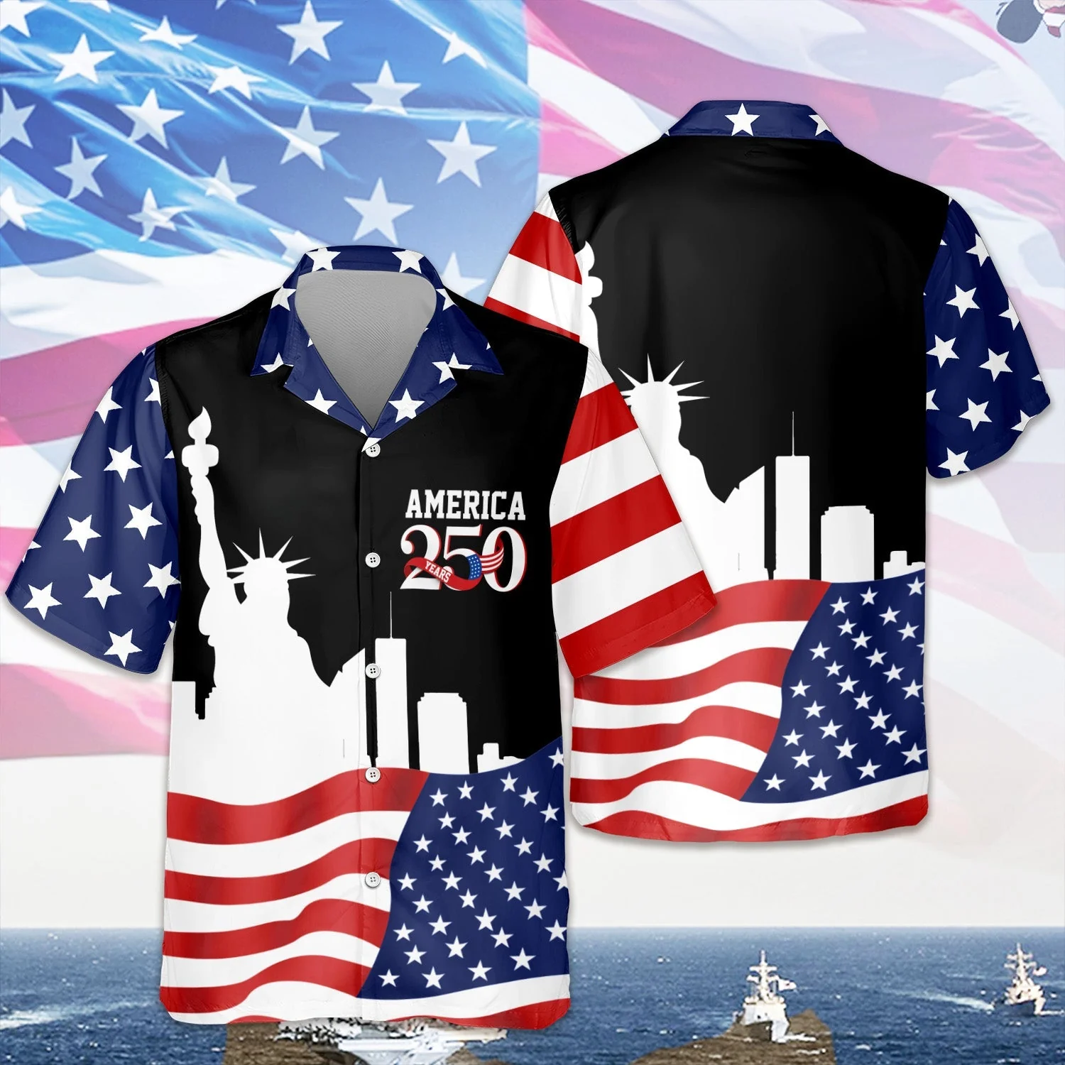 America 250 Years - Personalized Hawaiian Shirt - Gift for Dad, Husband, Grandpa HN02 - Image 6