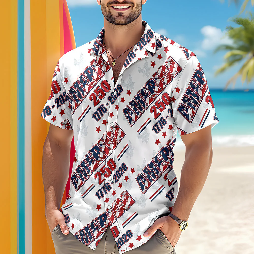 America 250 Years - Personalized Hawaiian Shirt - Gift for Dad, Husband, Grandpa HN02