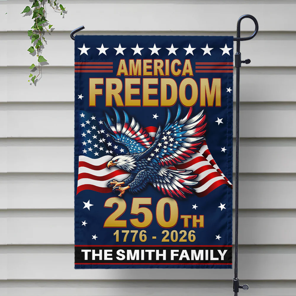 America 250th Independence Anniversary - Personalized Flag - Patriotic Gift For Family HN02 - Image 3