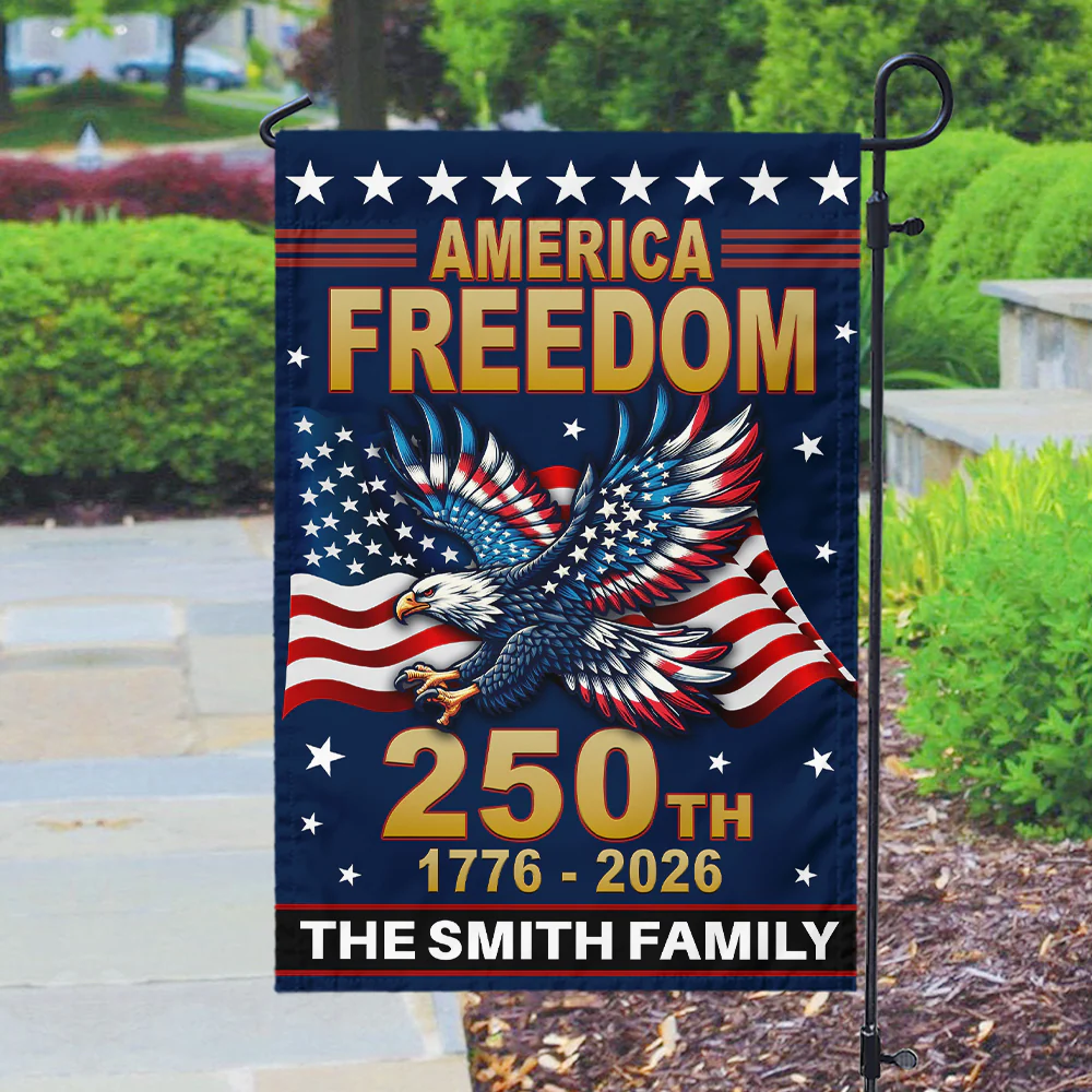 America 250th Independence Anniversary - Personalized Flag - Patriotic Gift For Family HN02 - Image 4