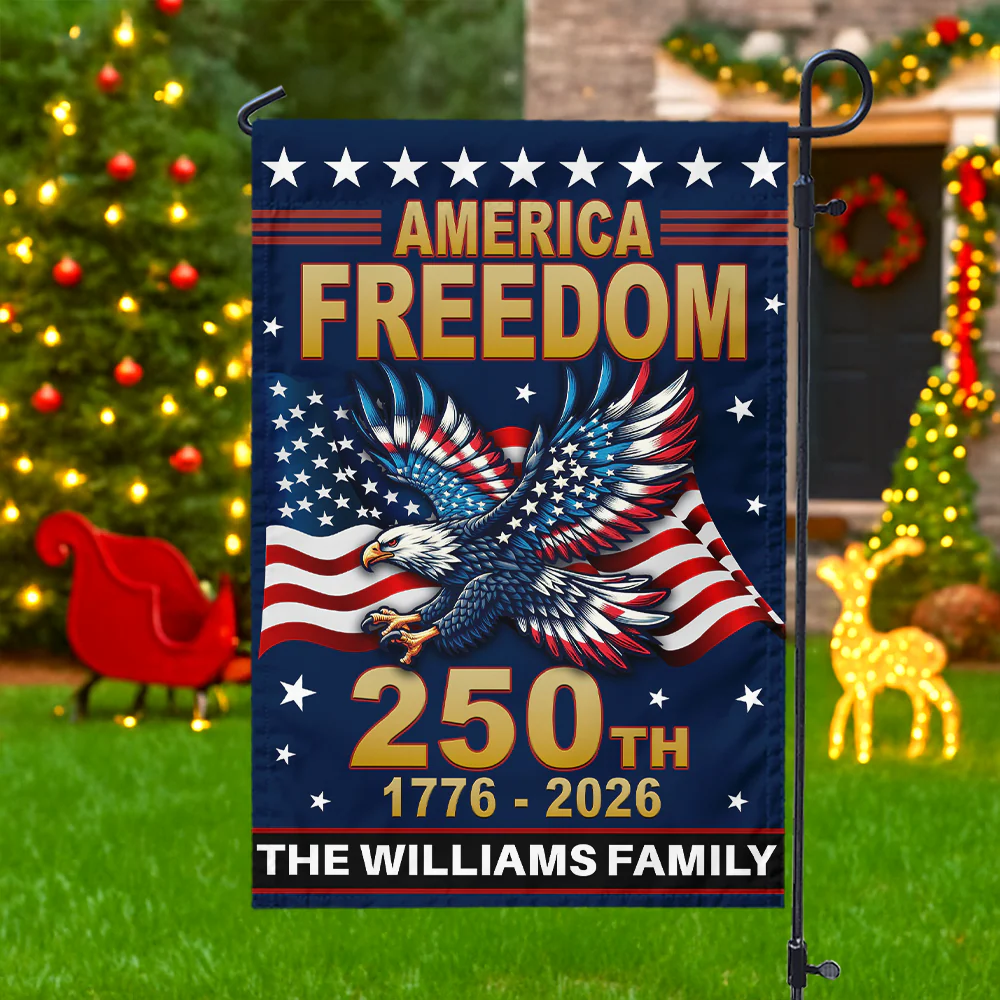 America 250th Independence Anniversary - Personalized Flag - Patriotic Gift For Family HN02 - Image 5