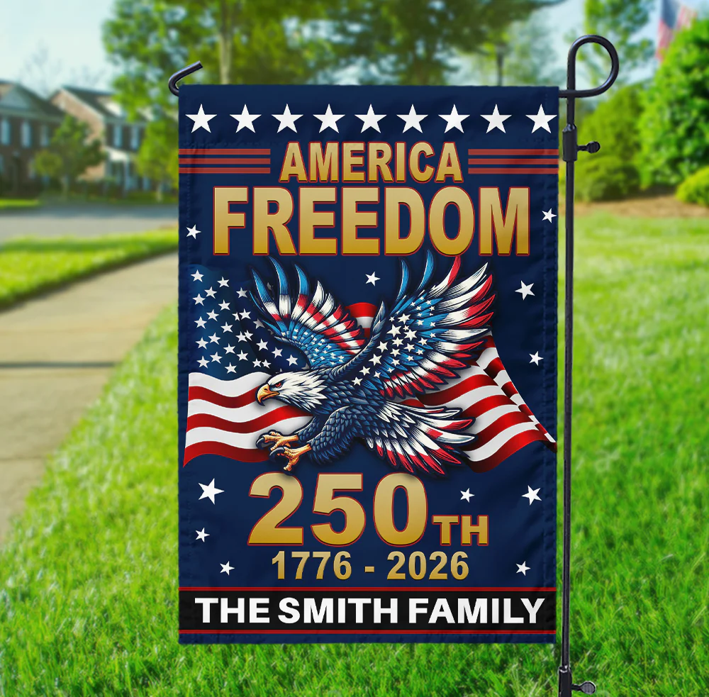 America 250th Independence Anniversary - Personalized Flag - Patriotic Gift For Family HN02 - Image 6