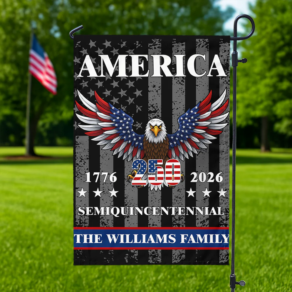 America Eagle 250th Anniversary Semiquincentennial 1776-2026 - Personalized Flag - Patriotic Gift For Family HN02 - Image 3