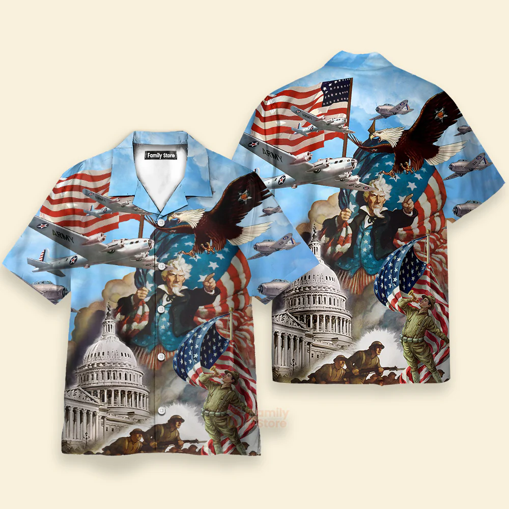 America War And Peace Hawaiian Shirt - Image 2