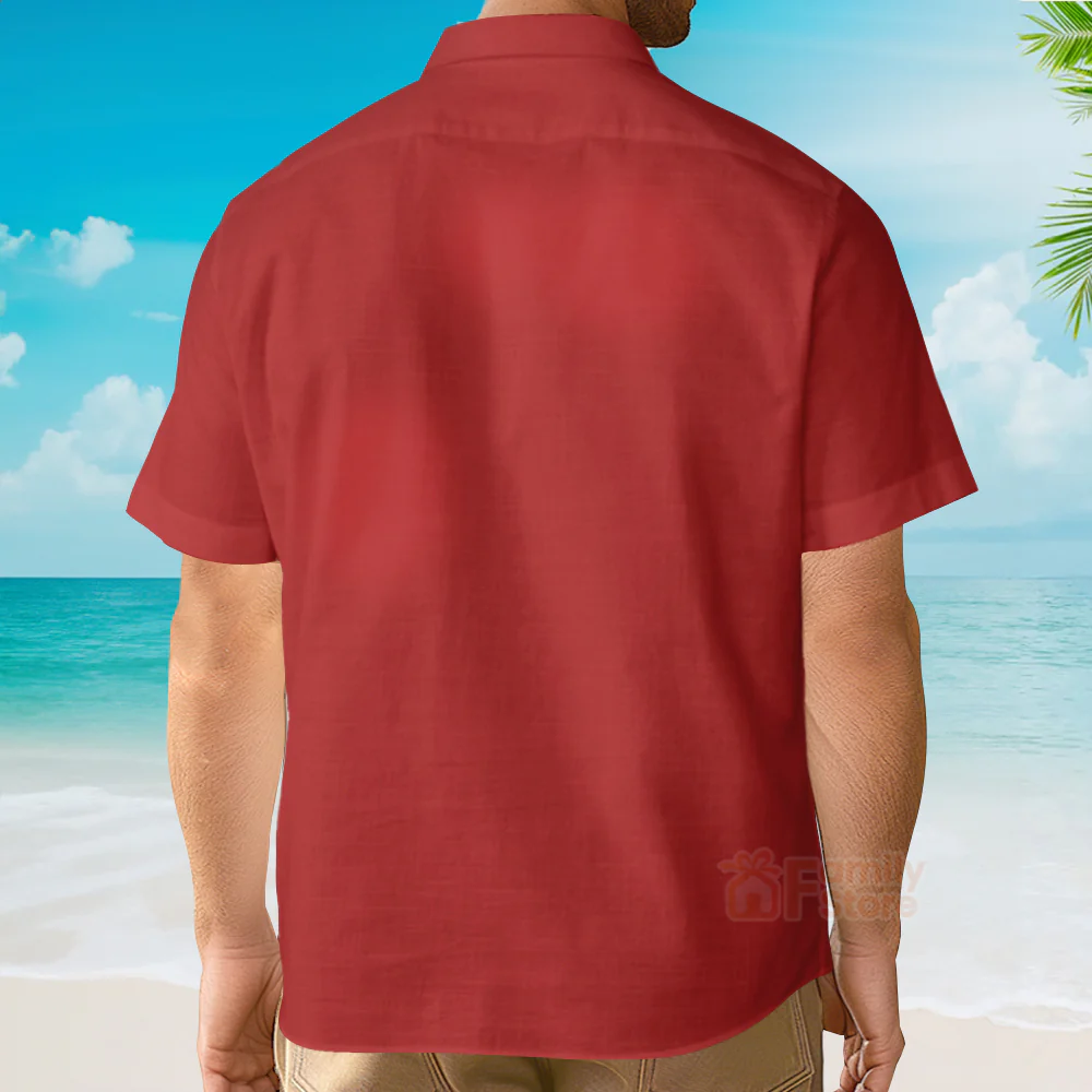 American Flag Dinosaur Chest Pocket Short Sleeve Bowling Shirt Hawaiian Shirt - Image 5