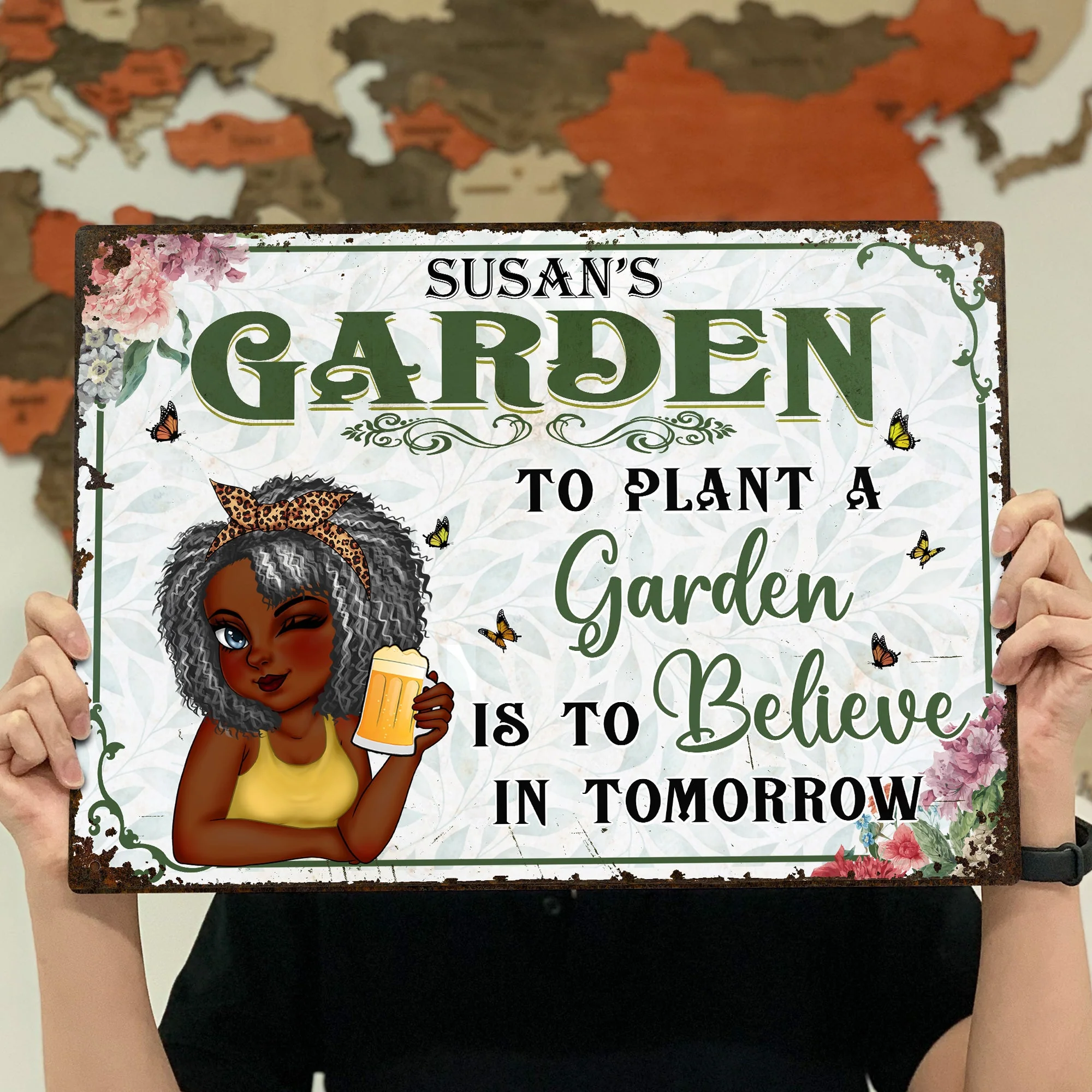 And Into The Garden I Go - Personalized Metal Sign - Gift For Gardening Lovers | CLGOD04 NA94 - Image 2