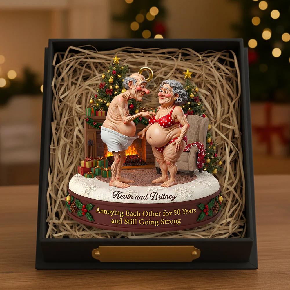 Annoying Each Other For 50 Years And Still Going Strong - Personalized Acrylic Ornament - Christmas Gift For Couple HH01 - Image 3