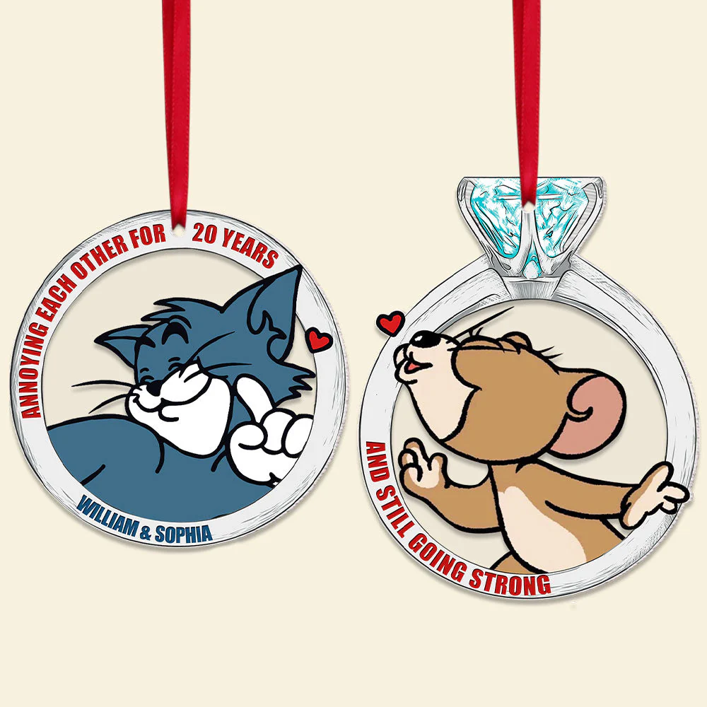 Annoying Each Other For Many Years - Engagement, Wedding, Marriage Gift - Personalized Acrylic Ornament NH96 - Image 2