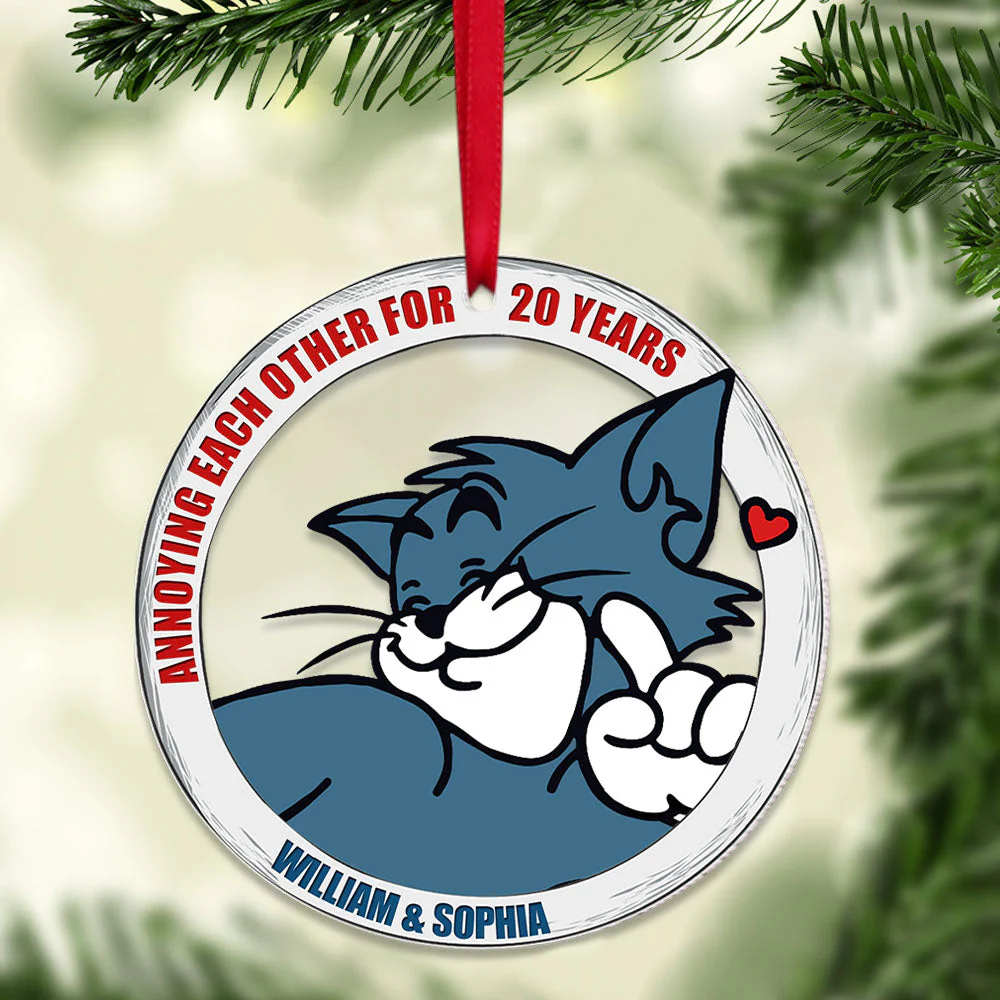 Annoying Each Other For Many Years - Engagement, Wedding, Marriage Gift - Personalized Acrylic Ornament NH96 - Image 4