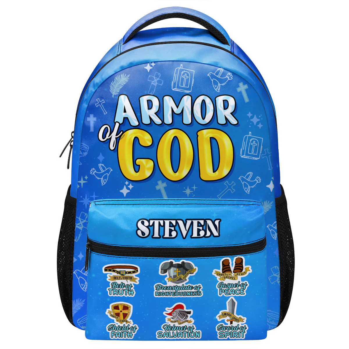 Armor of God Bible Verse School Bag - Personalized Backpack - Gift For Kids TD118