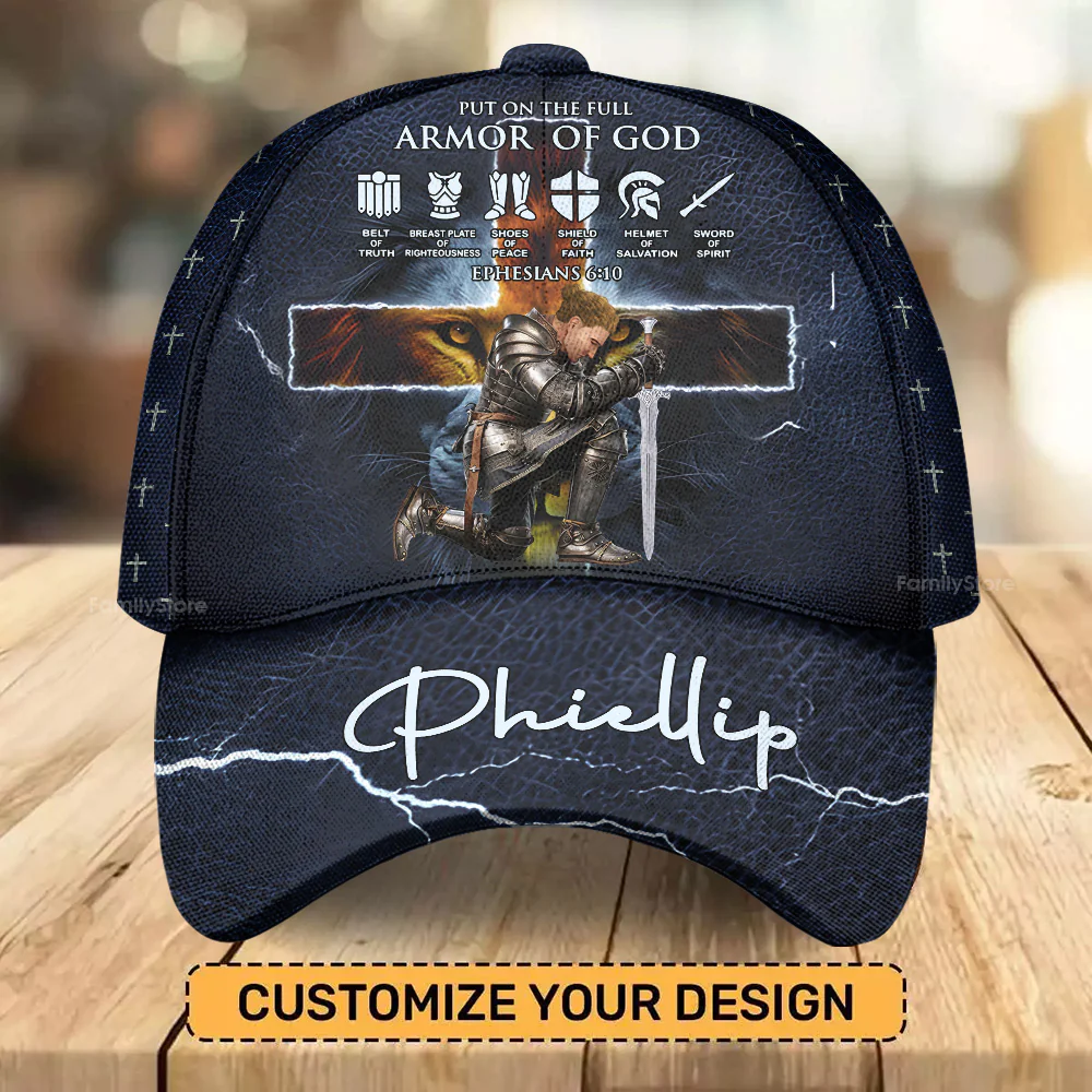 Armor Of God Ephesians 6-10 - Personalized Classic Cap - Christant for Men, Women | CLGOD03 - Image 2