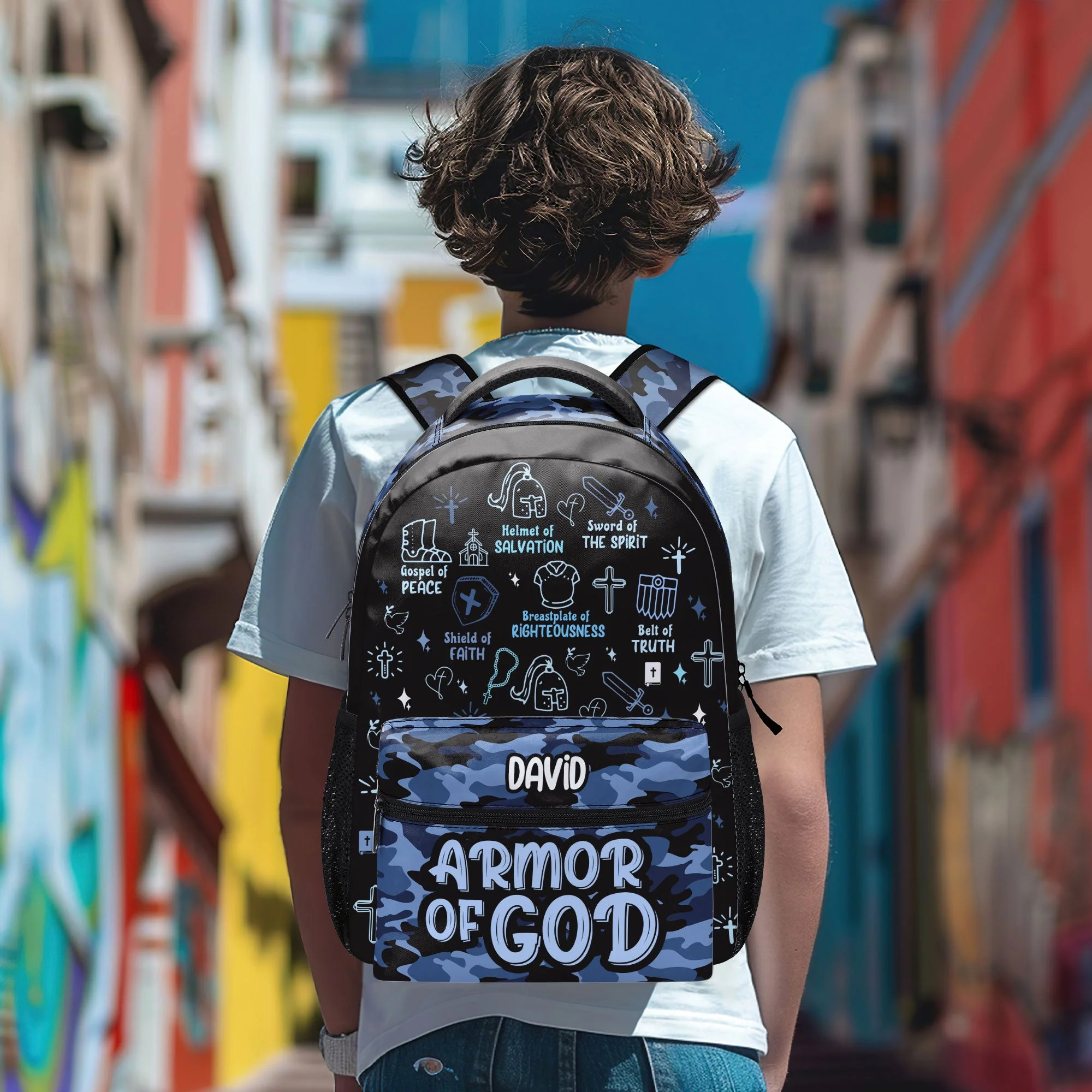 Armor Of God - Personalized Backpack - First Day Of School Gift For Kids TD118 - Image 3