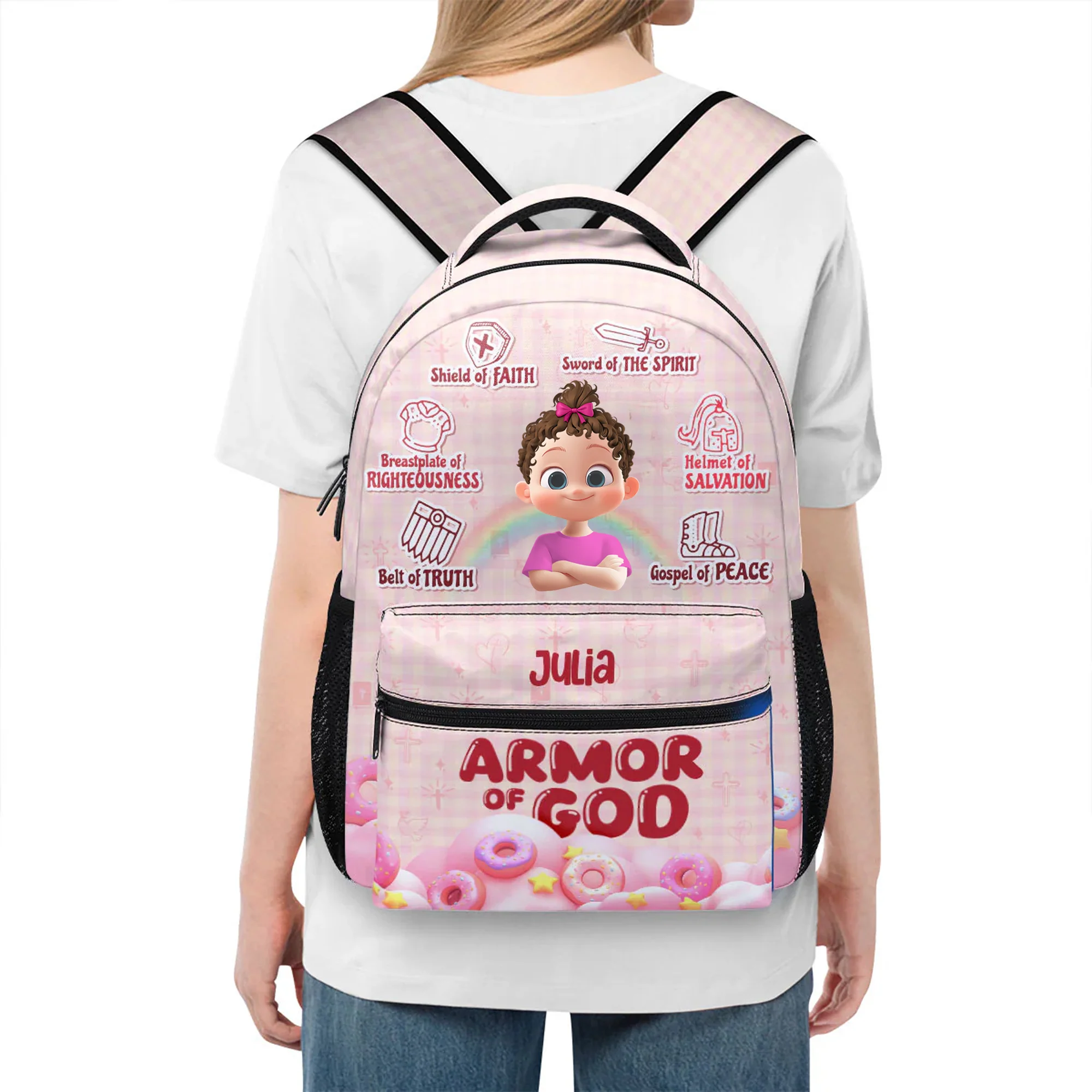 Armor Of God - Personalized Canvas Backpack - Back To School Gift For Kids | GR29 TD118 - Image 5