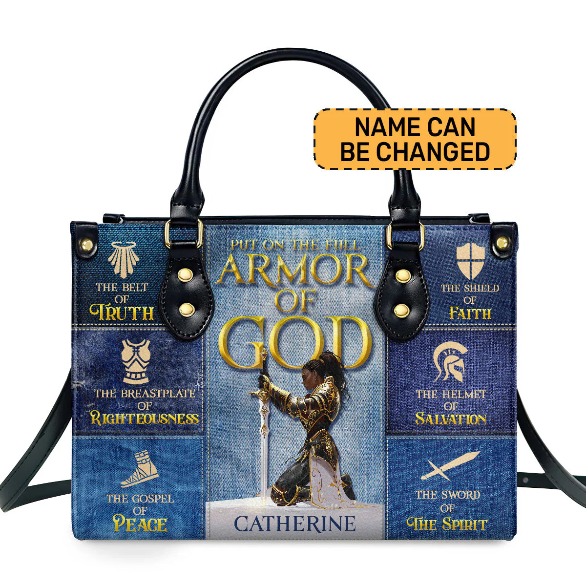 Armor Of God - Personalized Christian Leather Purse - Religious Gift For Women HD95