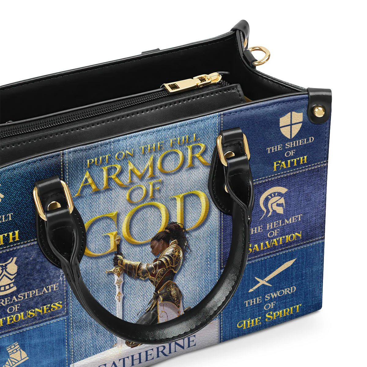 Armor Of God - Personalized Christian Leather Purse - Religious Gift For Women HD95 - Image 3