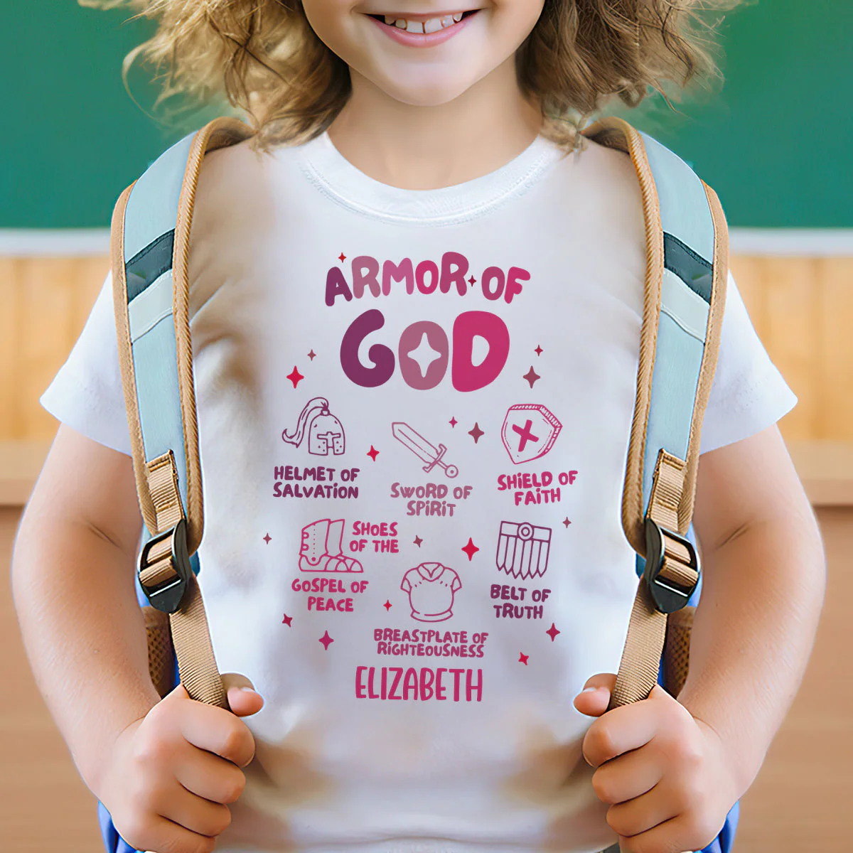 Armor Of God - Personalized Shirt - Back To School Gift For Kids | TD118
