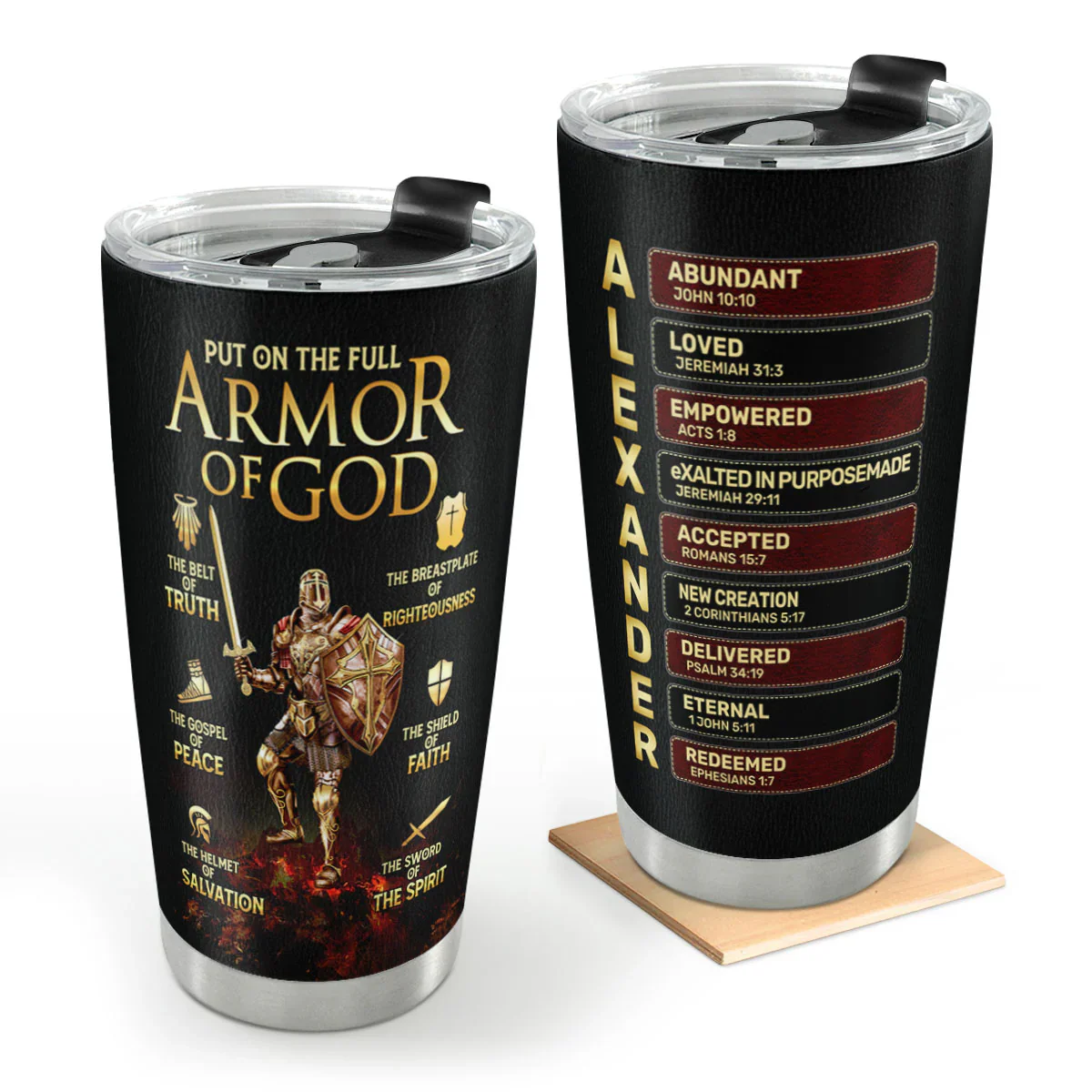 Armor Of God - Personalized Stainless Steel Tumbler TD118
