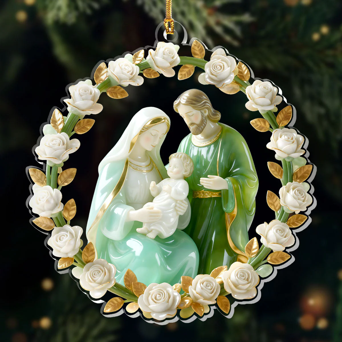 As For Me And My House We Will Serve The Lord - Personalized 1-Layer Acrylic Ornament - Gift For Christmas HL128