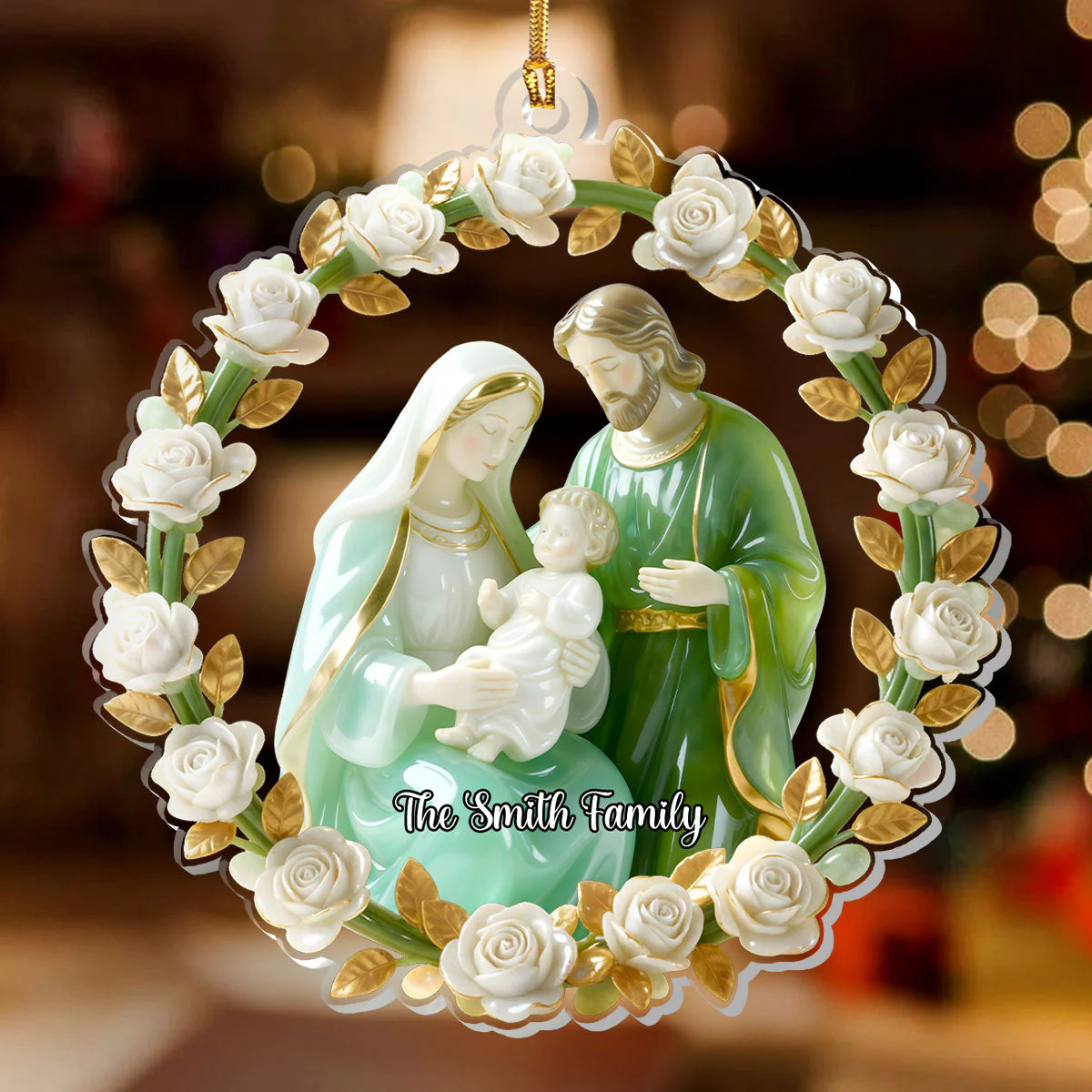As For Me And My House We Will Serve The Lord - Personalized 1-Layer Acrylic Ornament - Gift For Christmas HL128 - Image 2