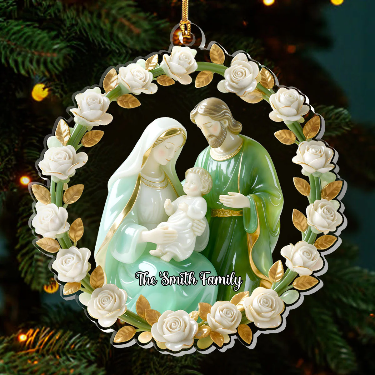 As For Me And My House We Will Serve The Lord - Personalized 1-Layer Acrylic Ornament - Gift For Christmas HL128 - Image 3