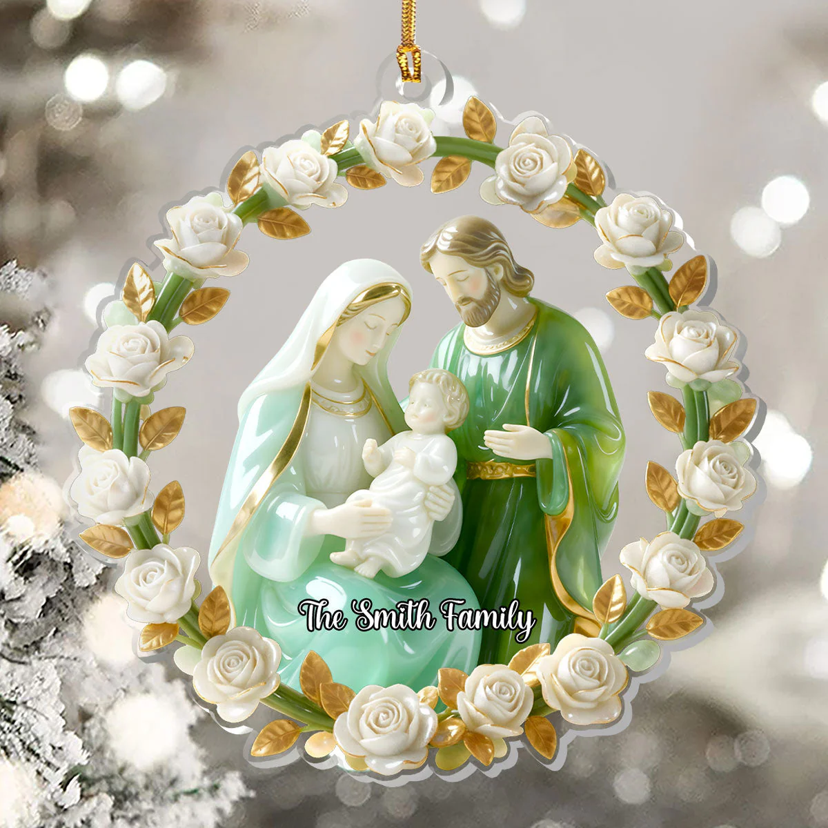 As For Me And My House We Will Serve The Lord - Personalized 1-Layer Acrylic Ornament - Gift For Christmas HL128 - Image 5