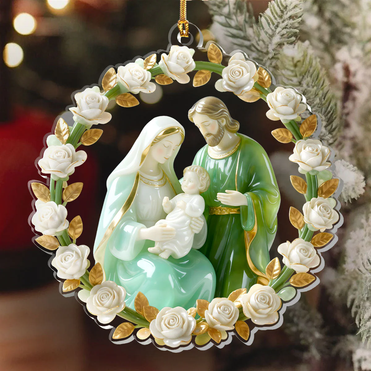 As For Me And My House We Will Serve The Lord - Personalized 1-Layer Acrylic Ornament - Gift For Christmas HL128 - Image 6