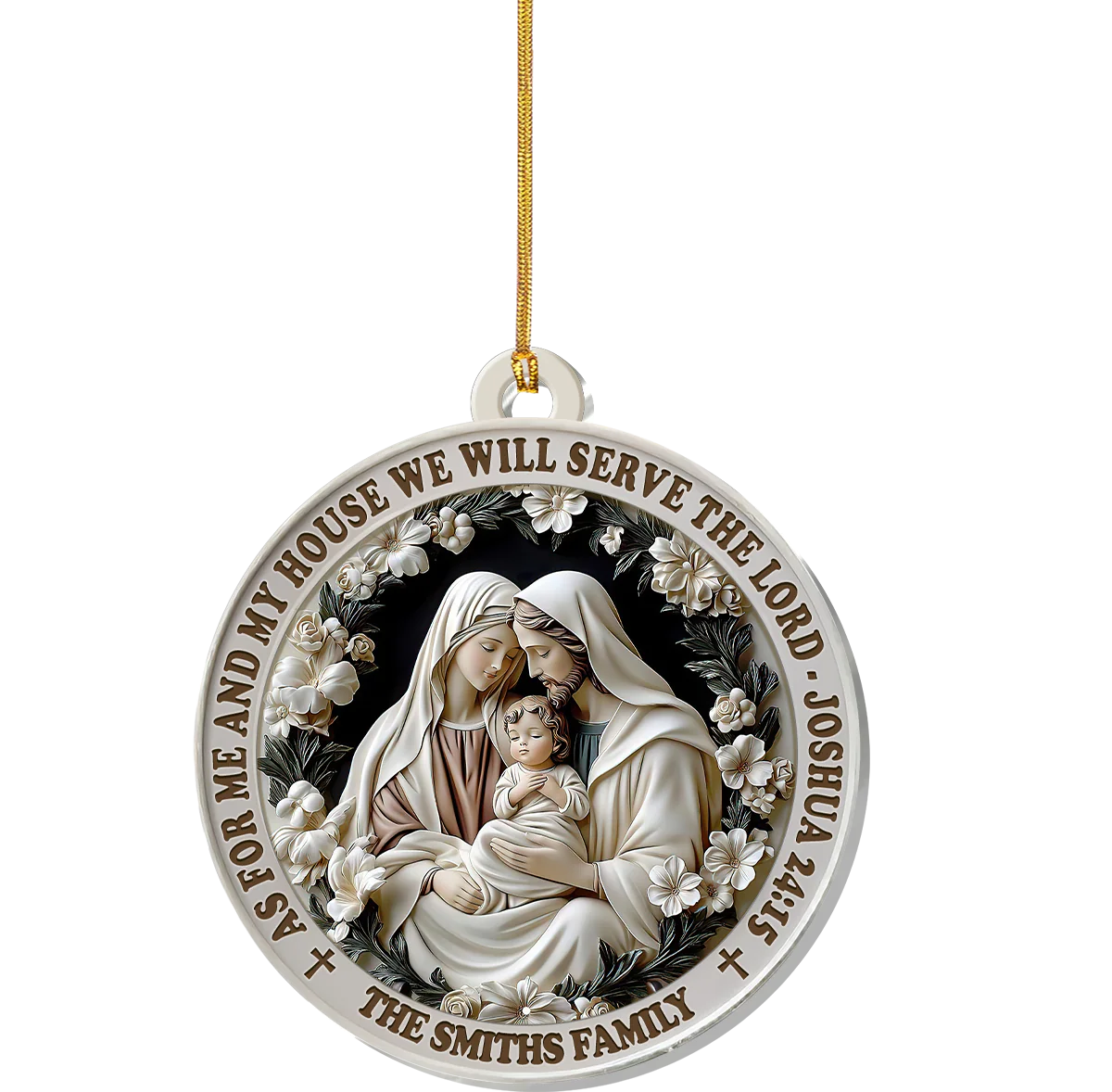 As For Me And My House We Will Serve The Lord - Personalized Acrylic Ornament TD118 - Image 7
