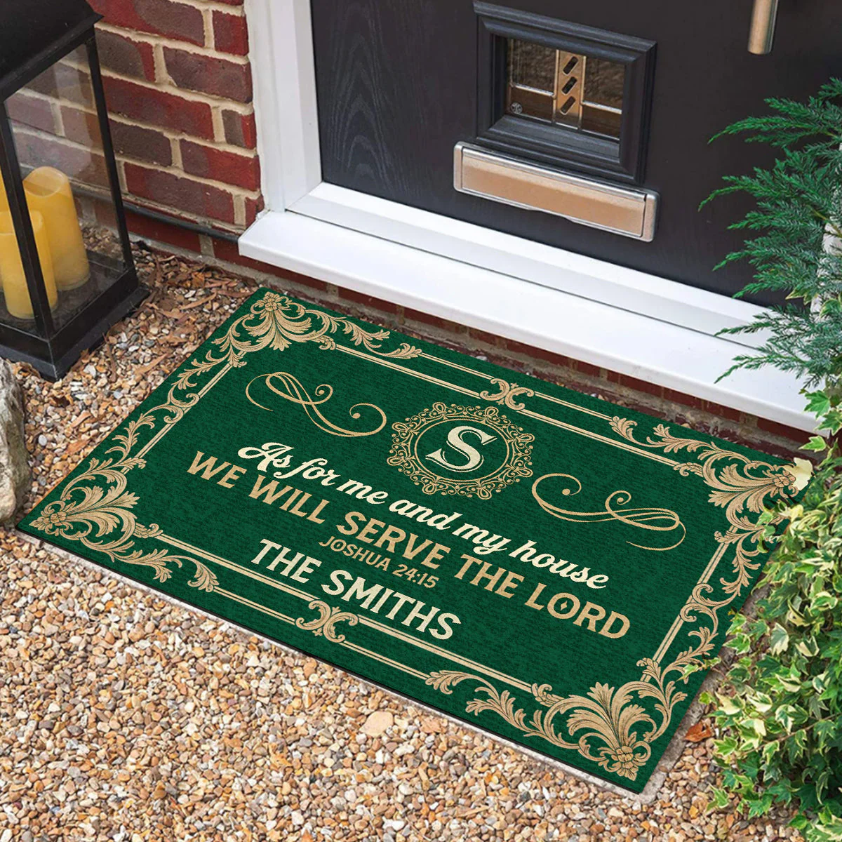 As For Me And My House We Will Serve The Lord - Personalized Doormat - Gift For Christmas TD118