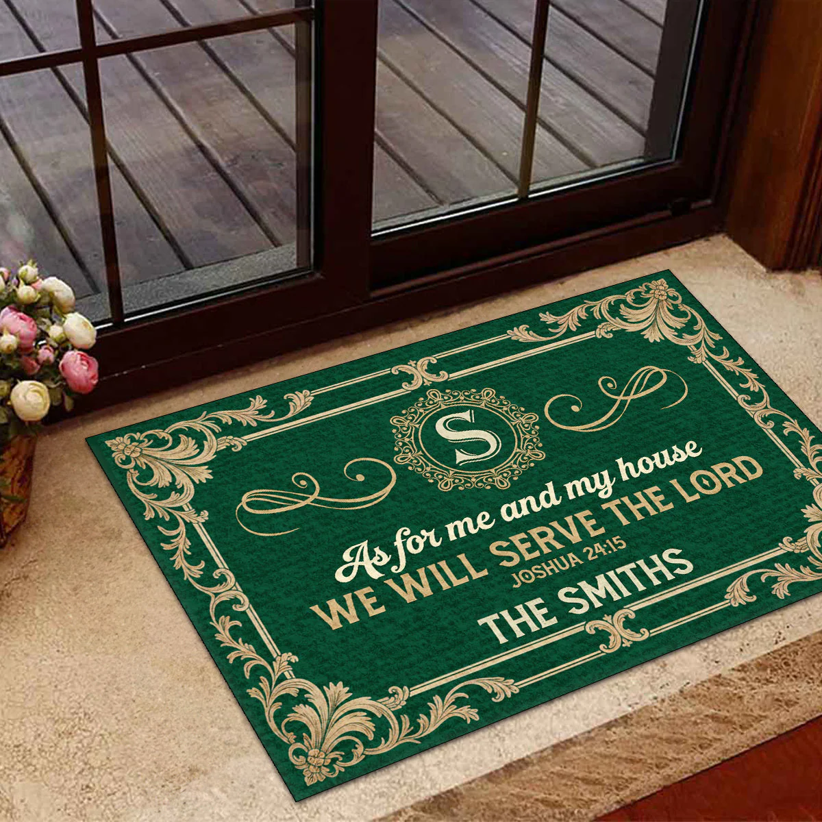 As For Me And My House We Will Serve The Lord - Personalized Doormat - Gift For Christmas TD118 - Image 4