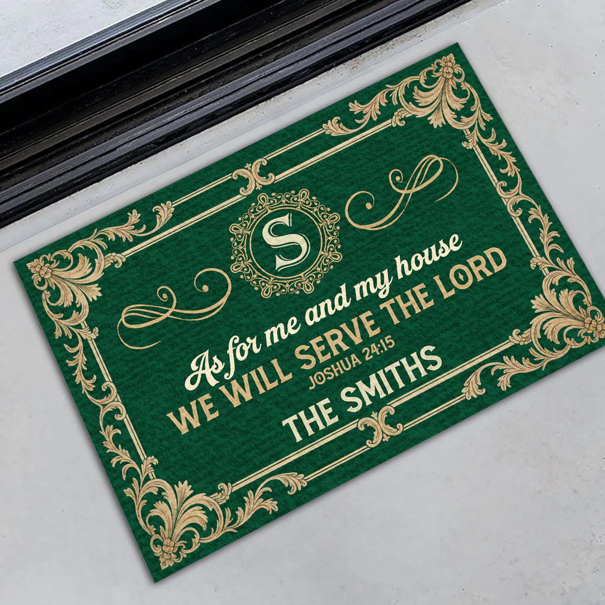 As For Me And My House We Will Serve The Lord - Personalized Doormat - Gift For Christmas TD118 - Image 5