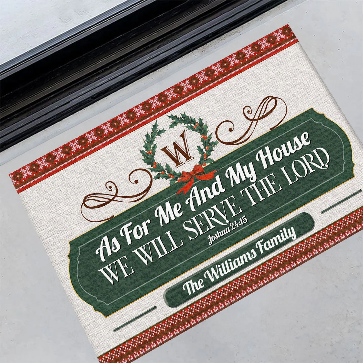 As For Me And My House We Will Serve The Lord - Personalized Doormat TD118 - Image 4