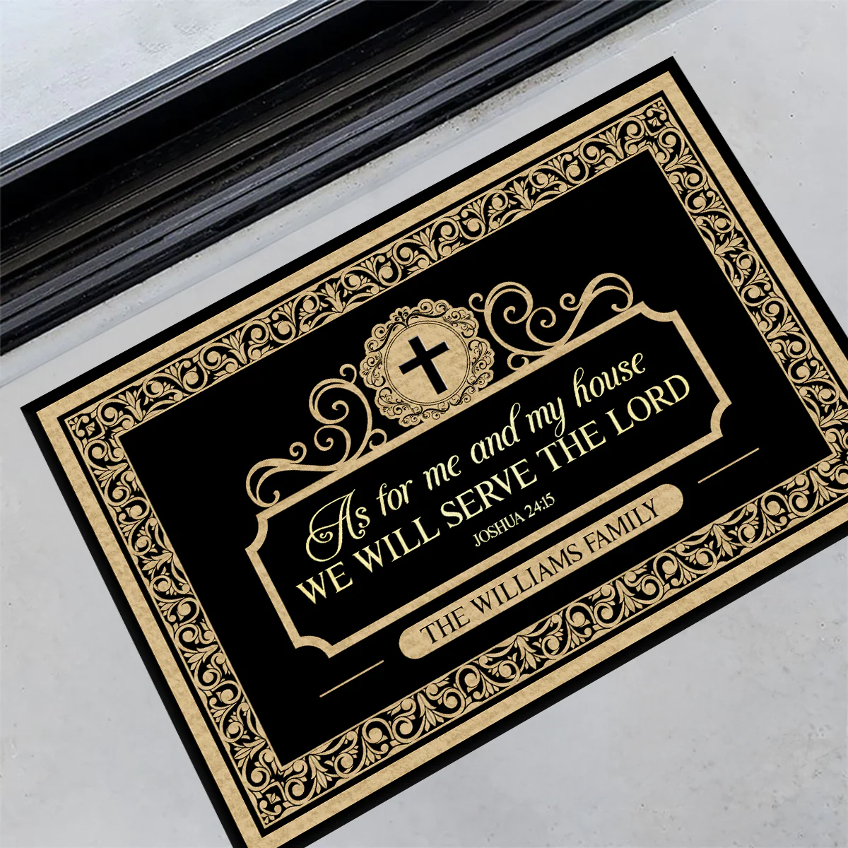 As For Me And My House We Will Serve The Lord - Personalized Doormat TD118 - Image 4