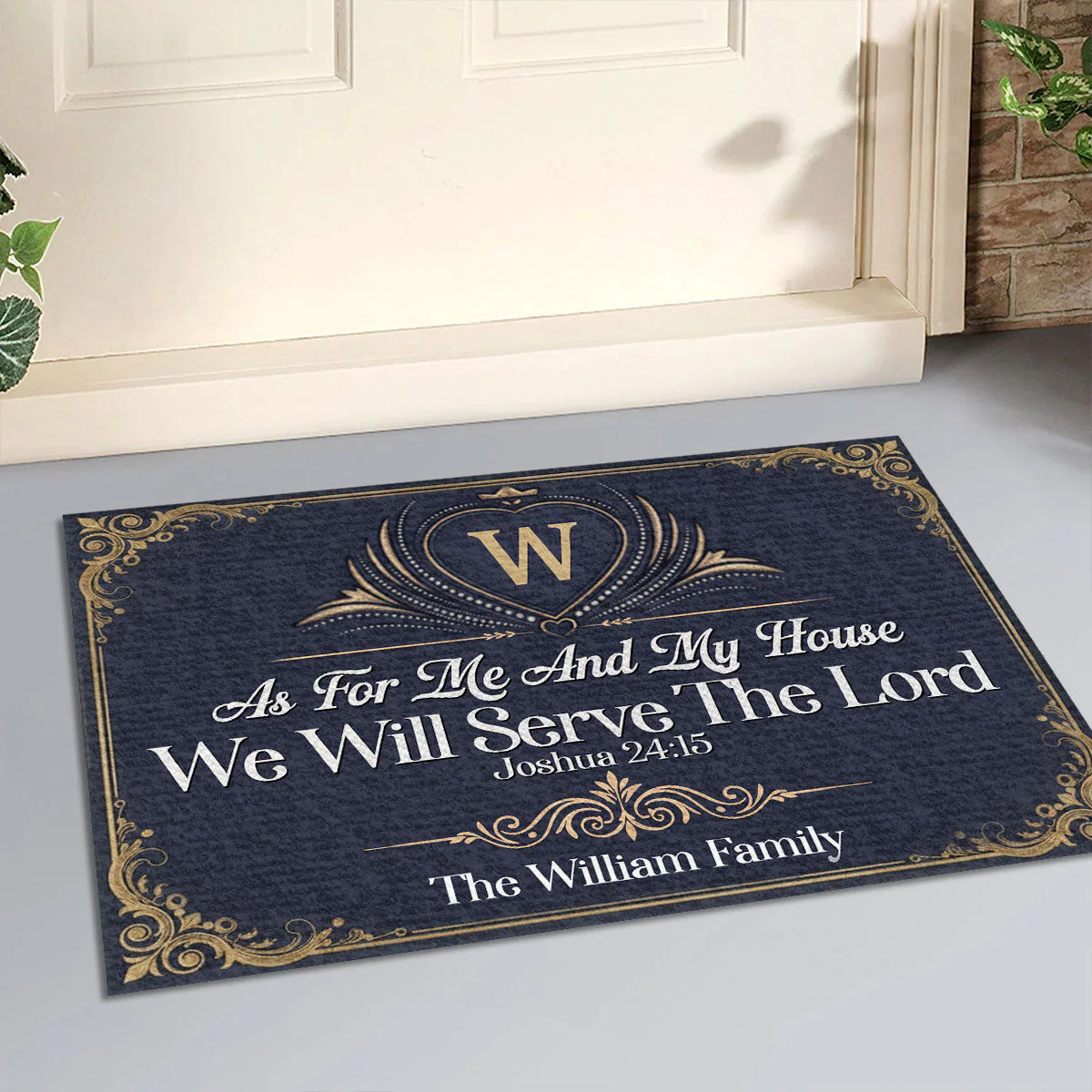 As For Me And My House We Will Serve The Lord - Personalized Doormat TD118 - Image 3