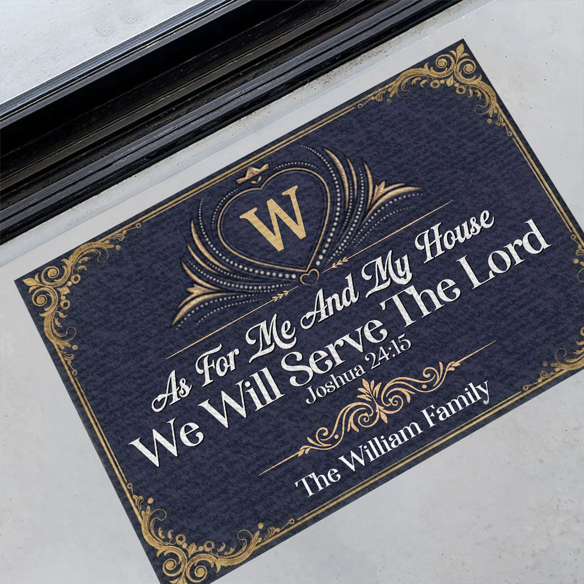 As For Me And My House We Will Serve The Lord - Personalized Doormat TD118 - Image 4