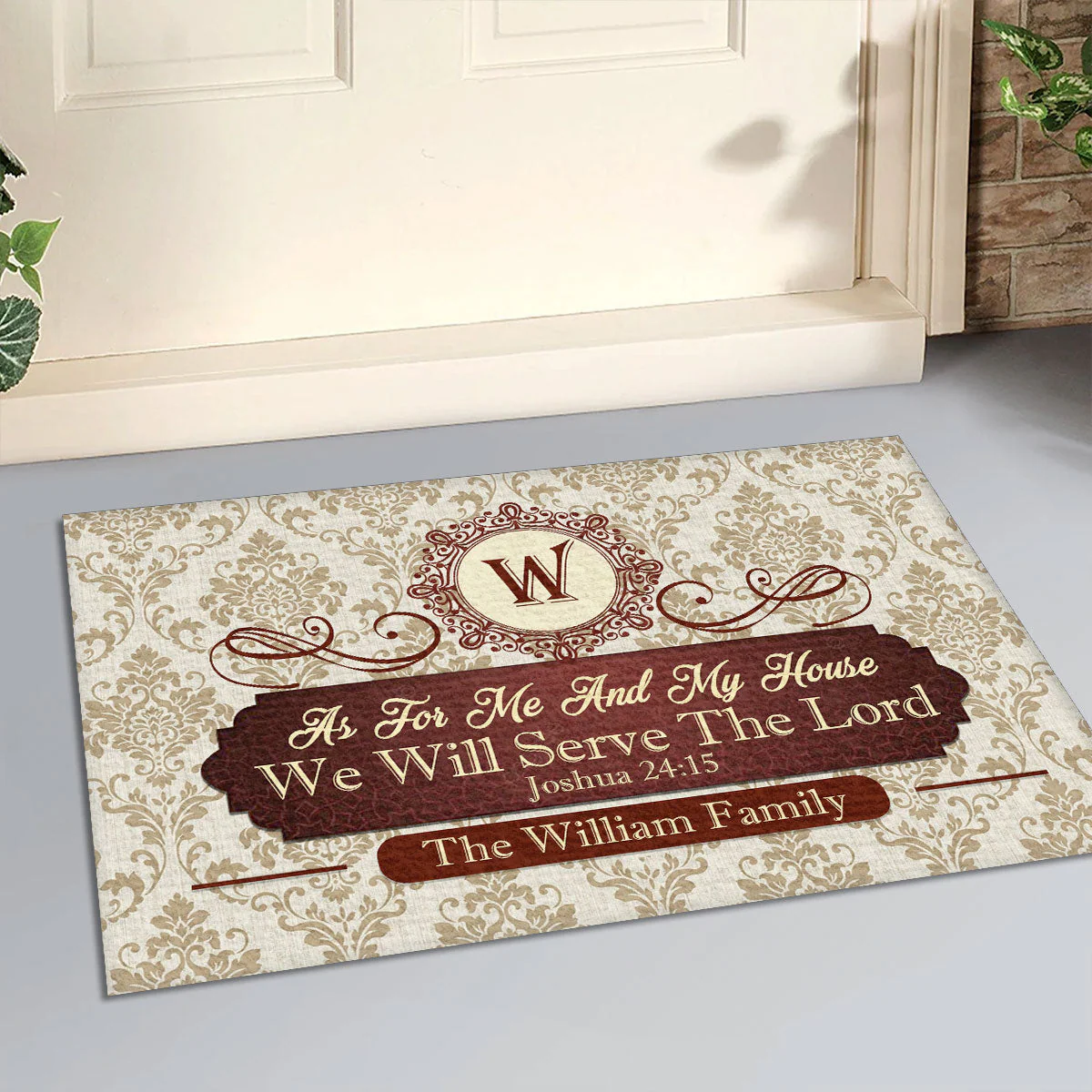 As For Me And My House We Will Serve The Lord - Personalized Doormat TD118 - Image 3
